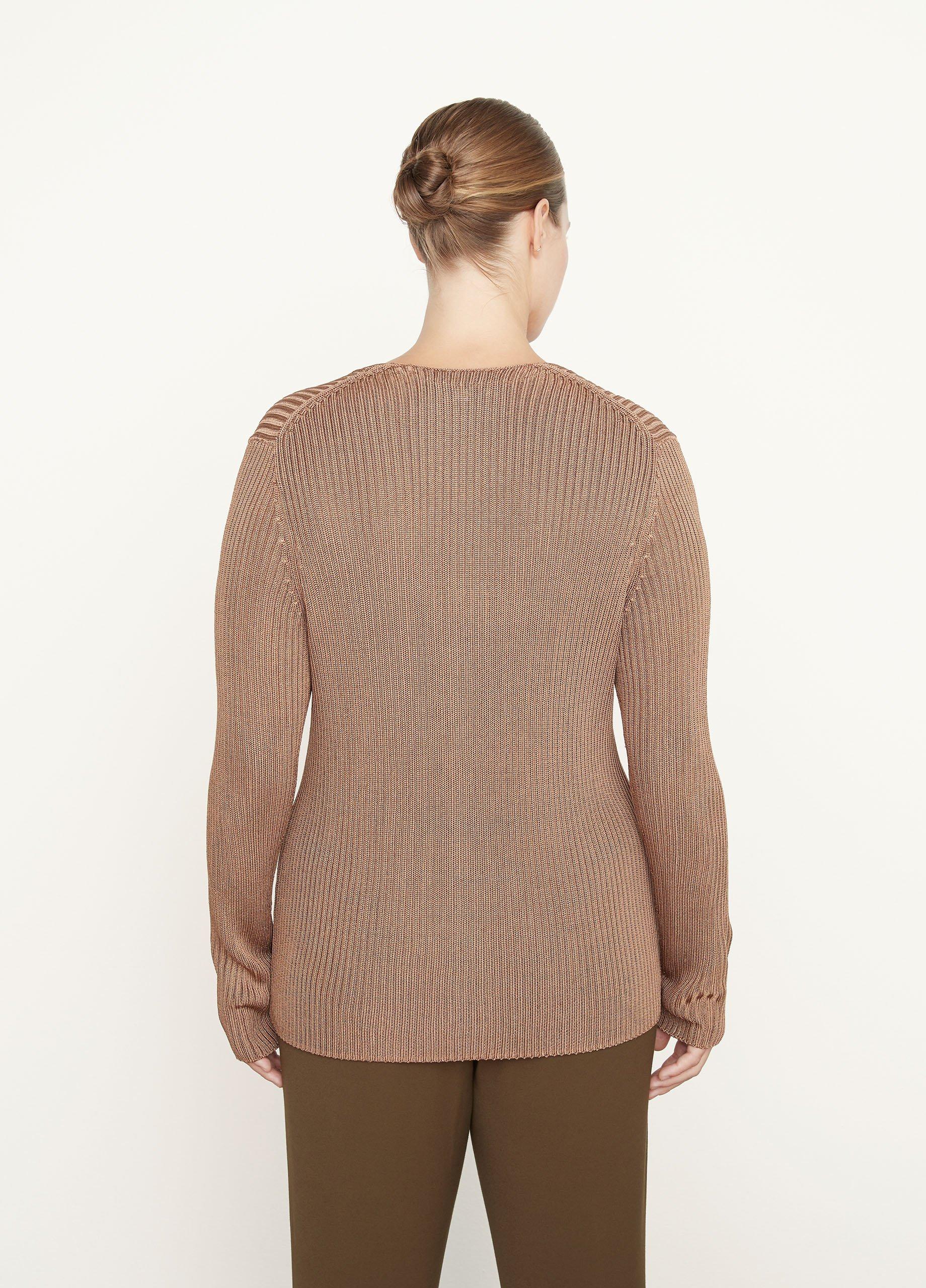 Vince ribbed shop button cardigan