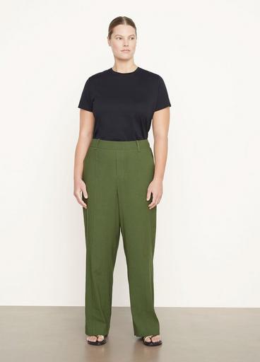 Linen-Blend High-Waist Pull-On Pant image number 0