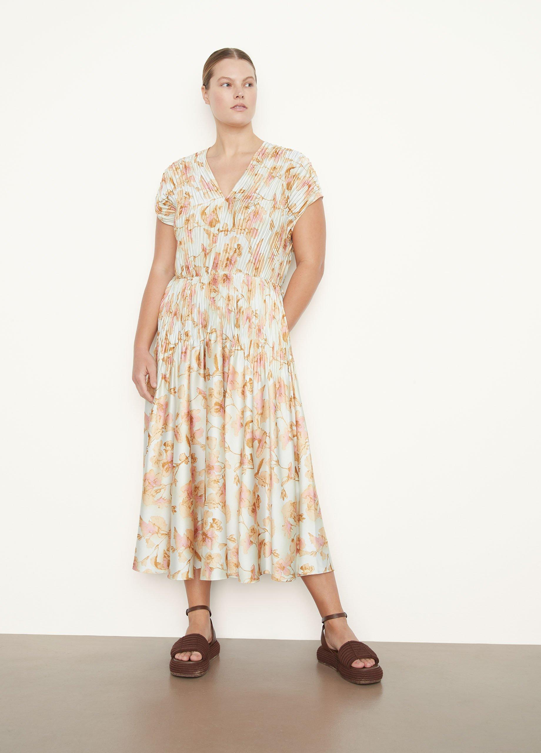 Flora Cap-Sleeve V-Neck Dress image number 0