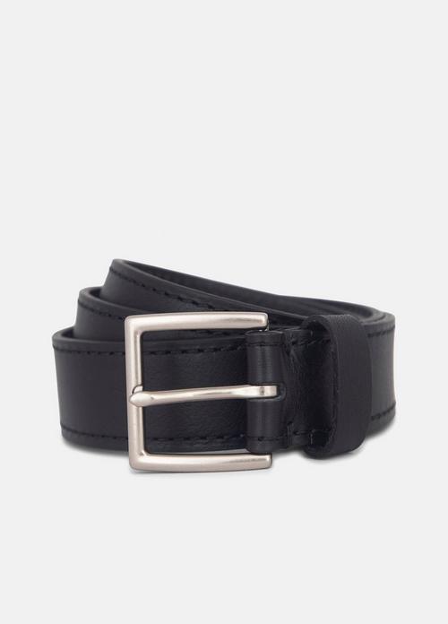 Men's 35mm Stitched Leather Belt