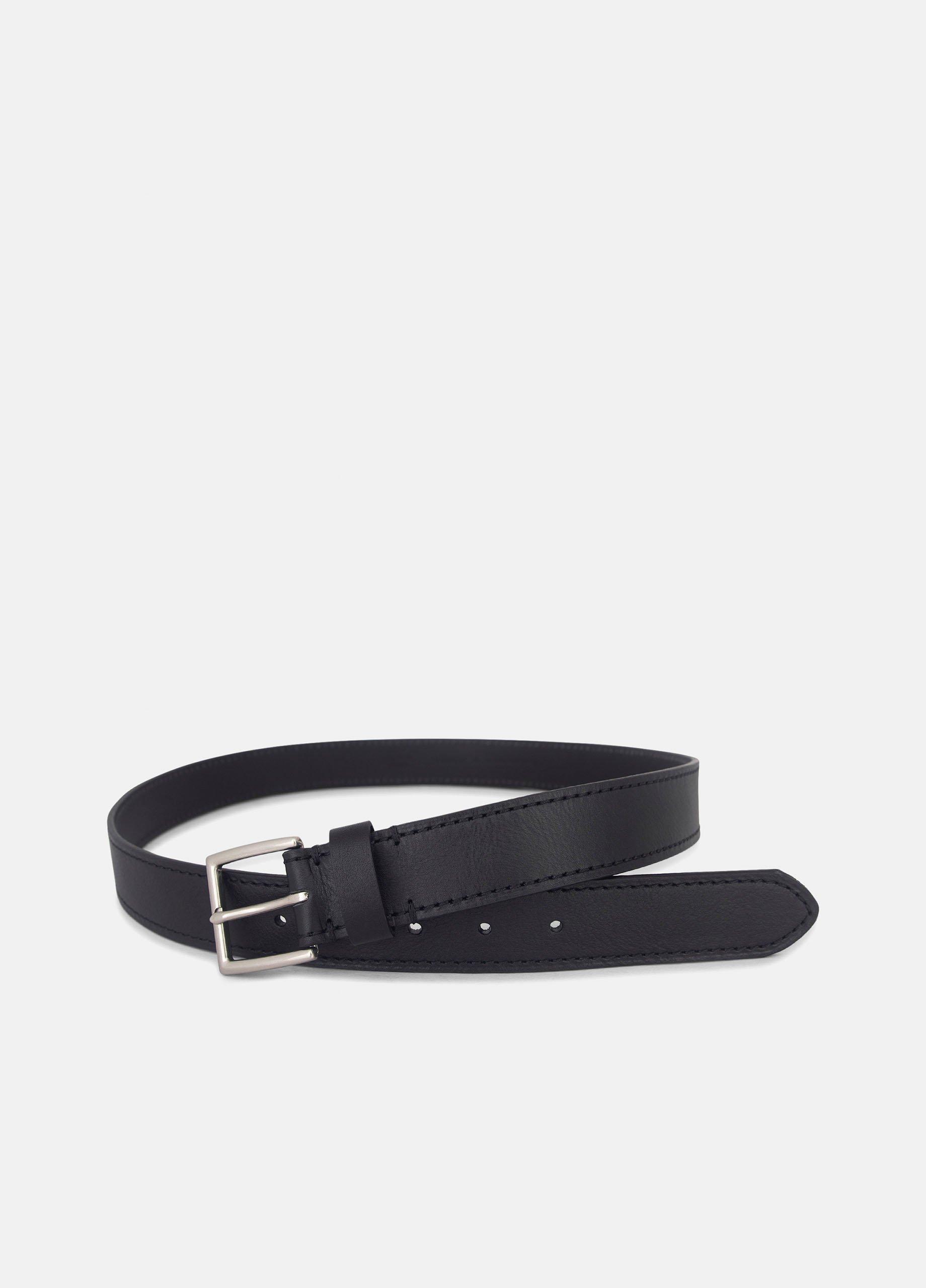 Men's 35mm Stitched Leather Belt image number 1
