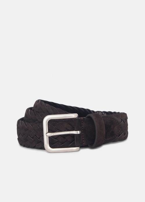 Men's 35mm Woven Suede Belt
