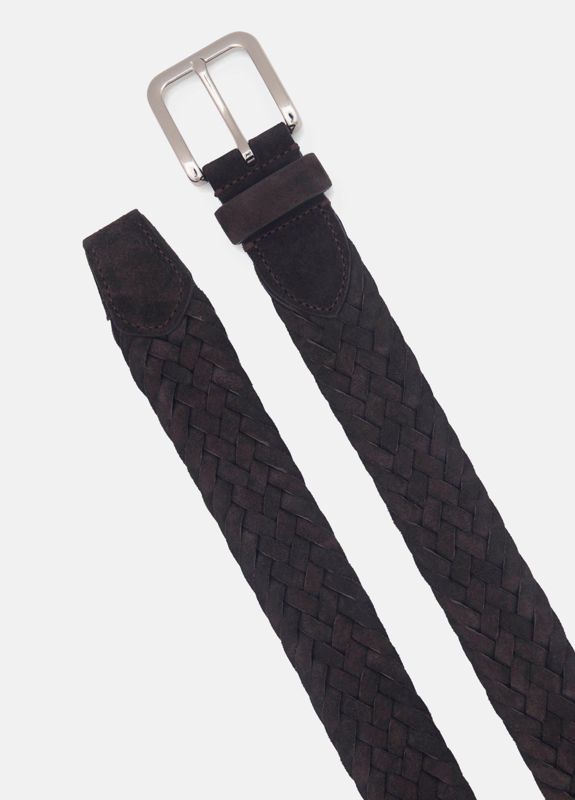Men's 35mm Woven Suede Belt image number 2