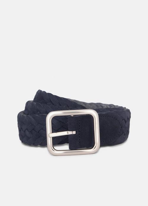 Men's 35mm Reversible Woven Suede Belt