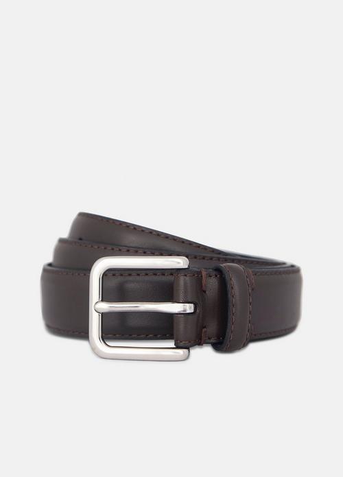 Men&rsquo;s 30mm Stitched Leather Belt