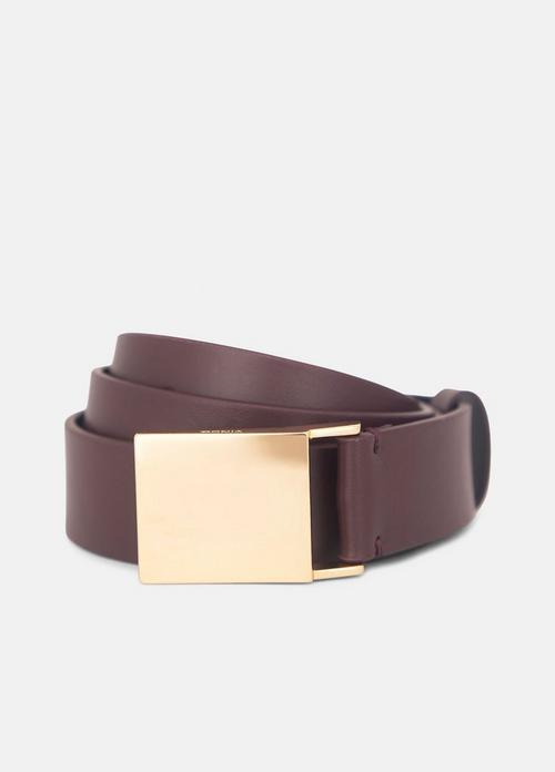 Women's 30mm Plaque Leather Belt
