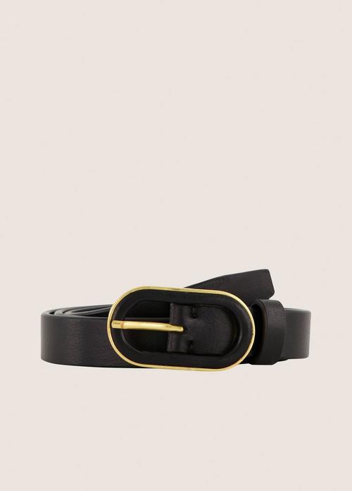 Women's 20mm Leather-Inlay Buckle Belt