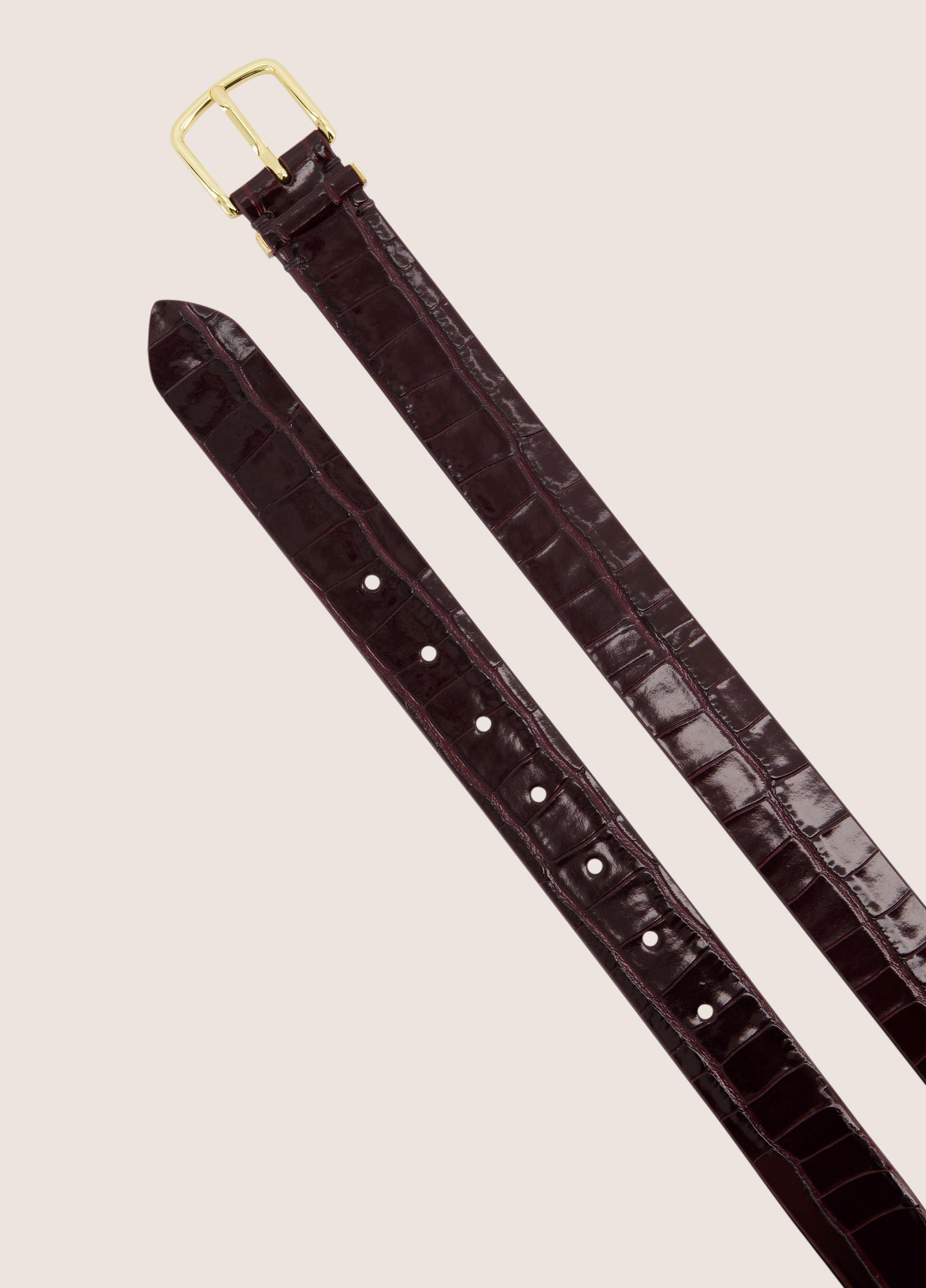 Women's Ellie 32mm Glazed Croc-Embossed Leather Belt image number 2