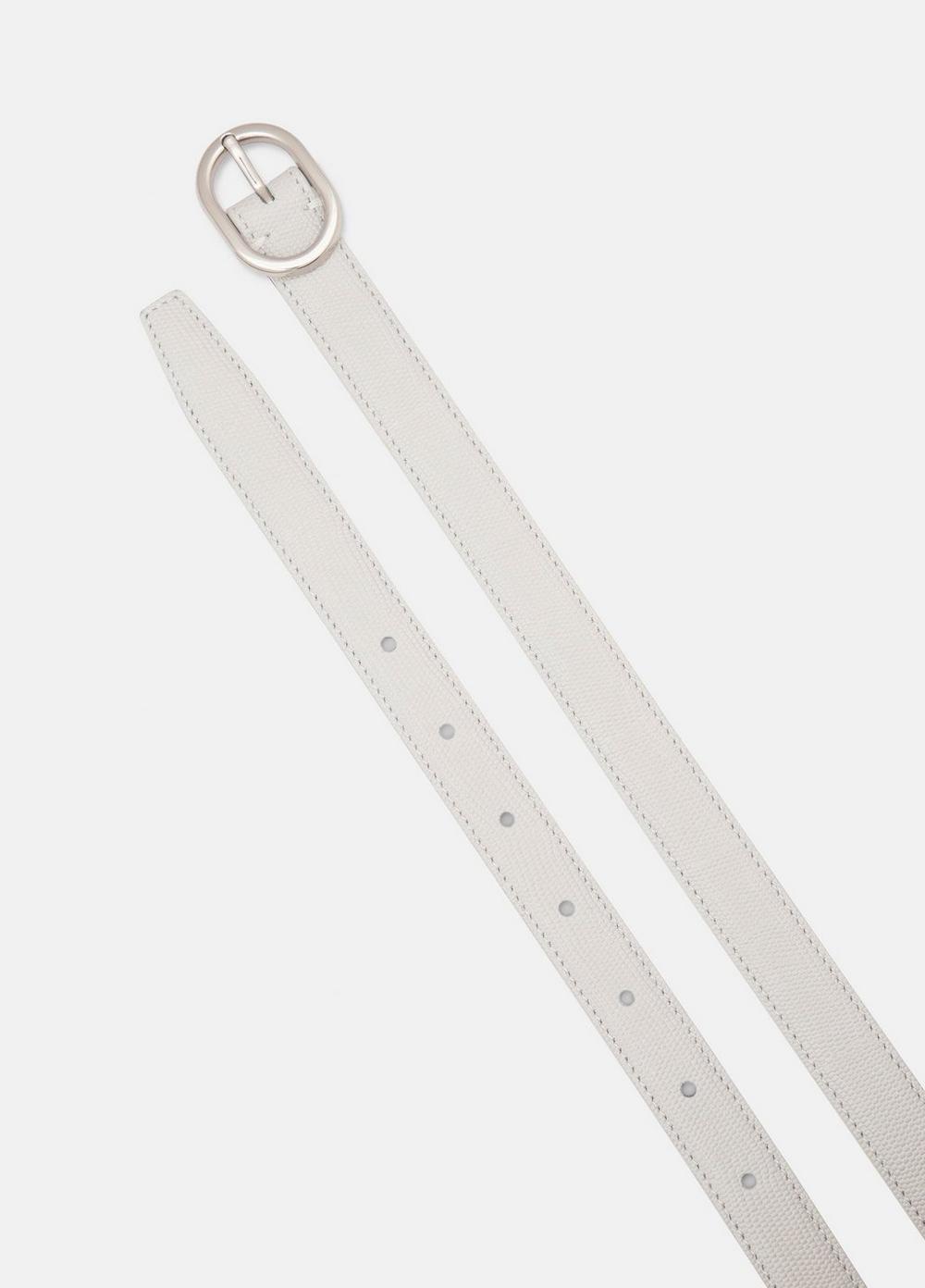 Women's 20mm Stitched Lizard-Embossed Leather Belt in Belts Women's 20mm Stitched Lizard-Embossed Leather Belt in Belts