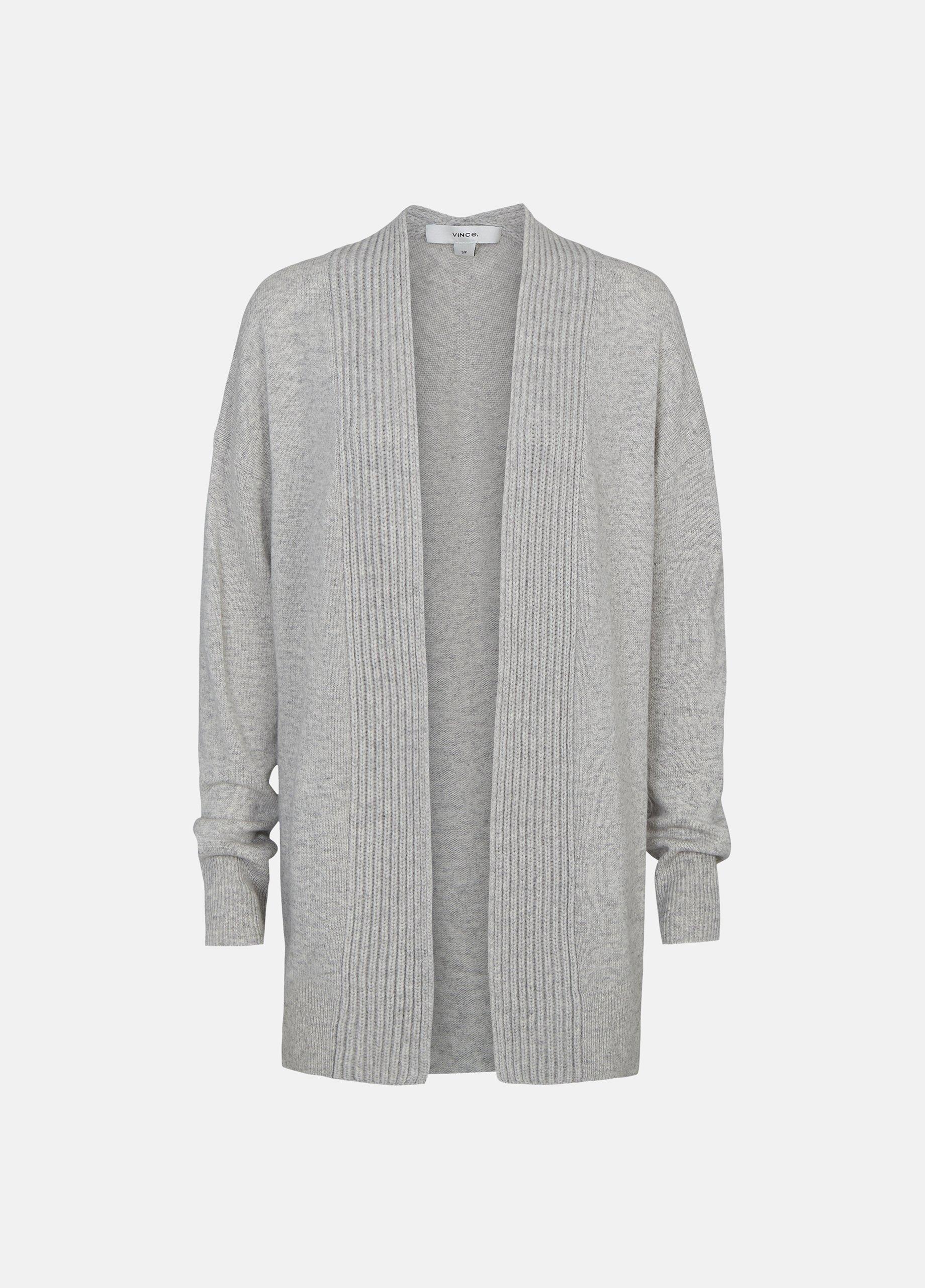 Rib-Trim Wool-Cashmere Cardigan image number 0