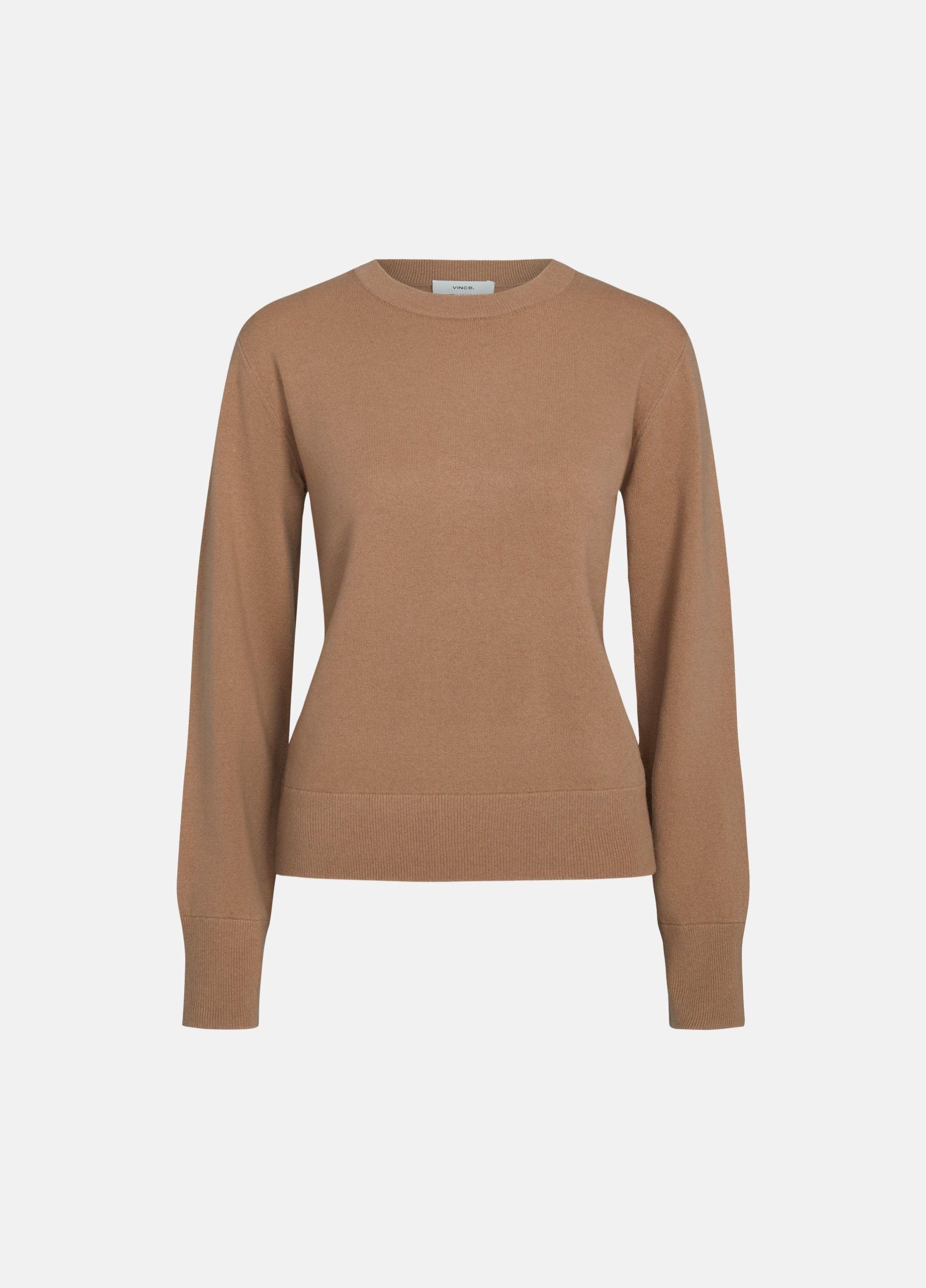 Wool-Cashmere Crew Neck Sweater in Women | Vince