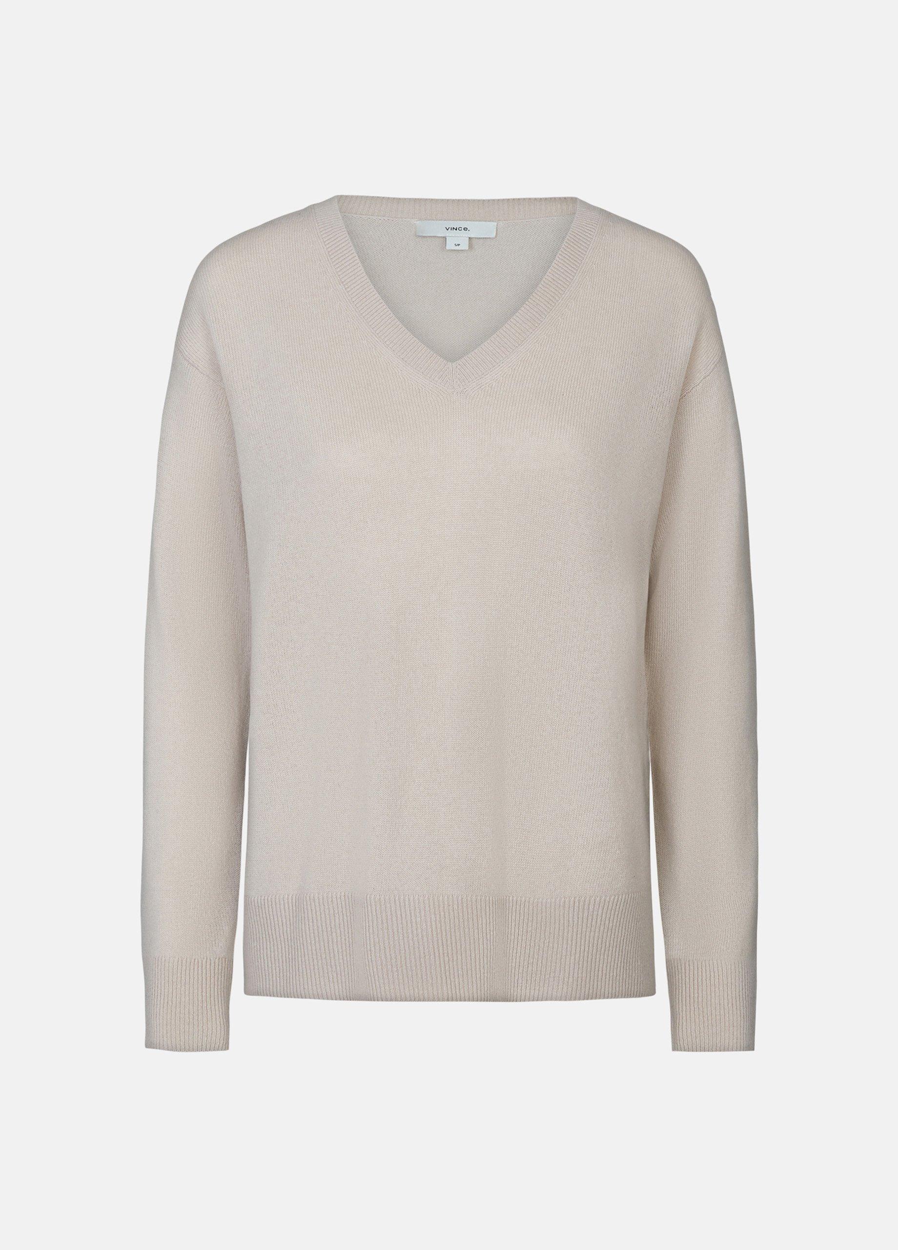 Wool-Cashmere Boxy V-Neck Sweater image number 0