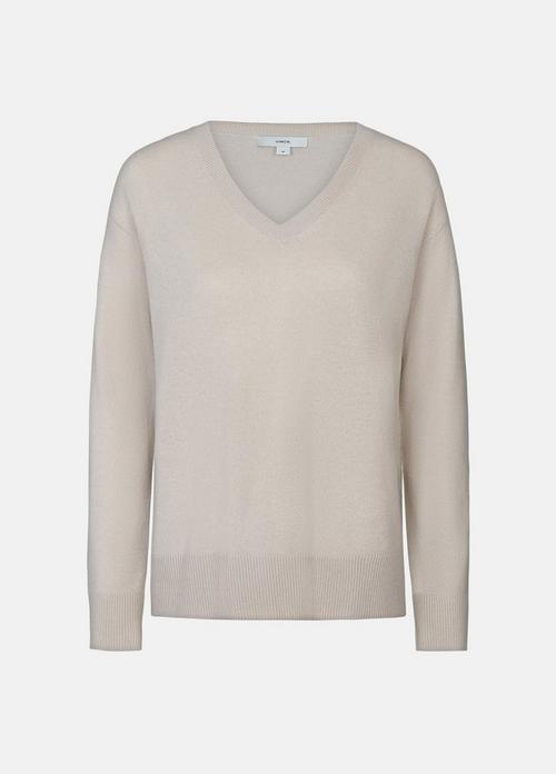 Wool-Cashmere Boxy V-Neck Sweater