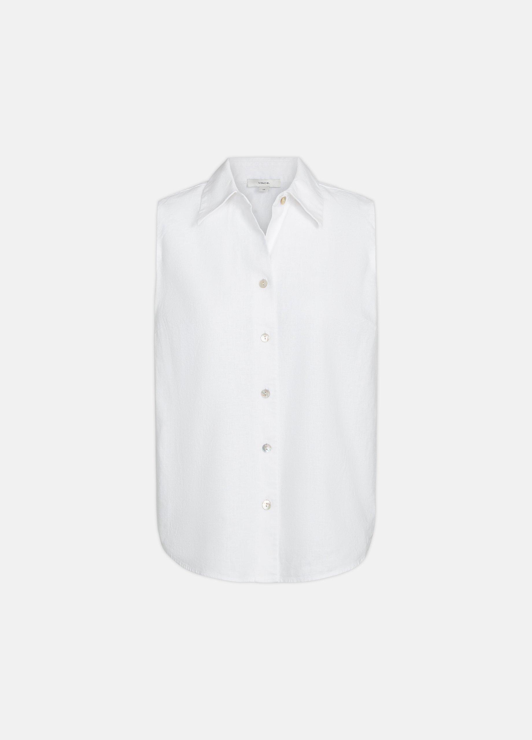 Hemp-Cotton Sleeveless Shirt image number 0