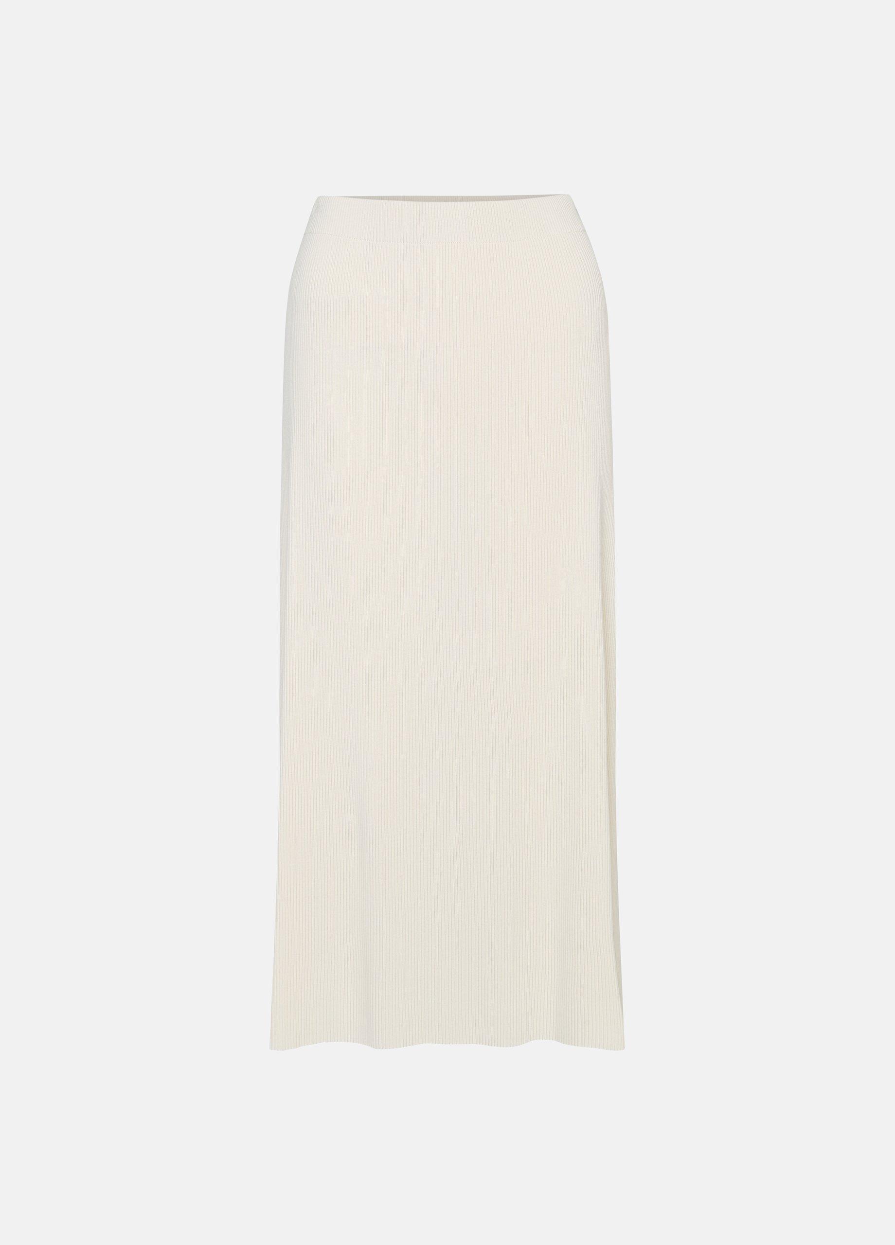 Ribbed Stretch-Cotton Midi Skirt image number 0
