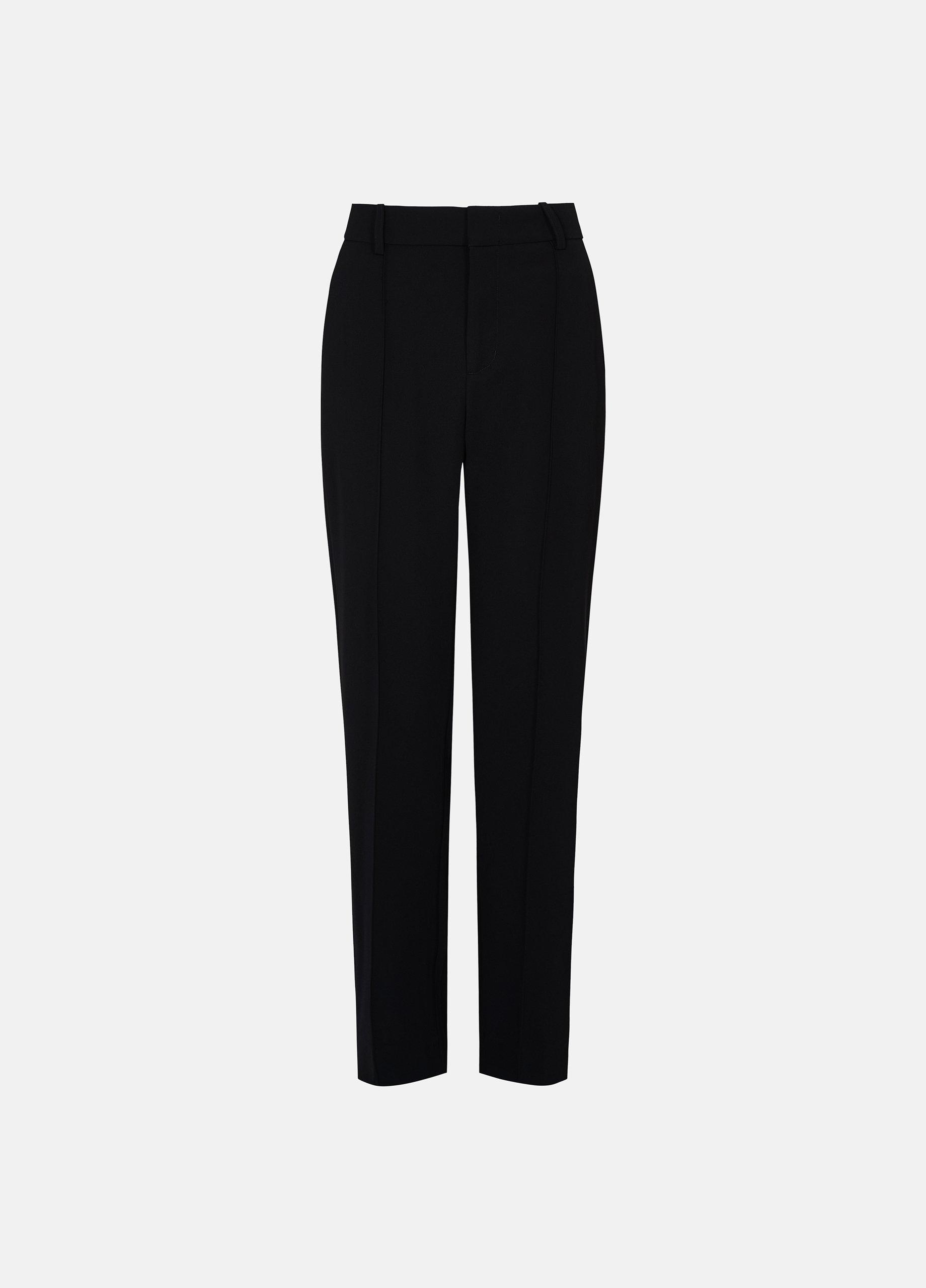 Crepe High-Waist Pintuck Trouser image number 0