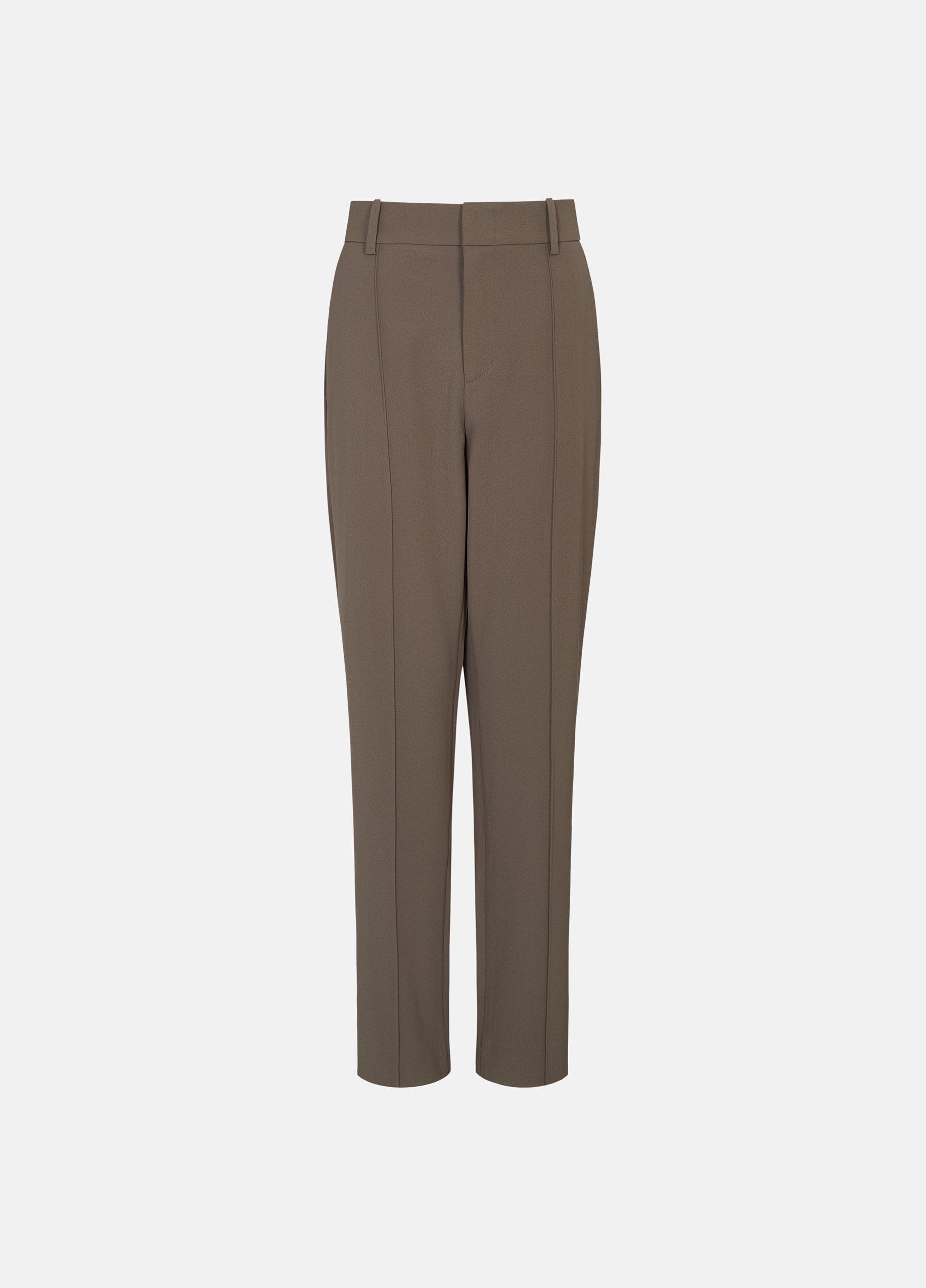 Crepe High-Waist Pintuck Trouser image number 0