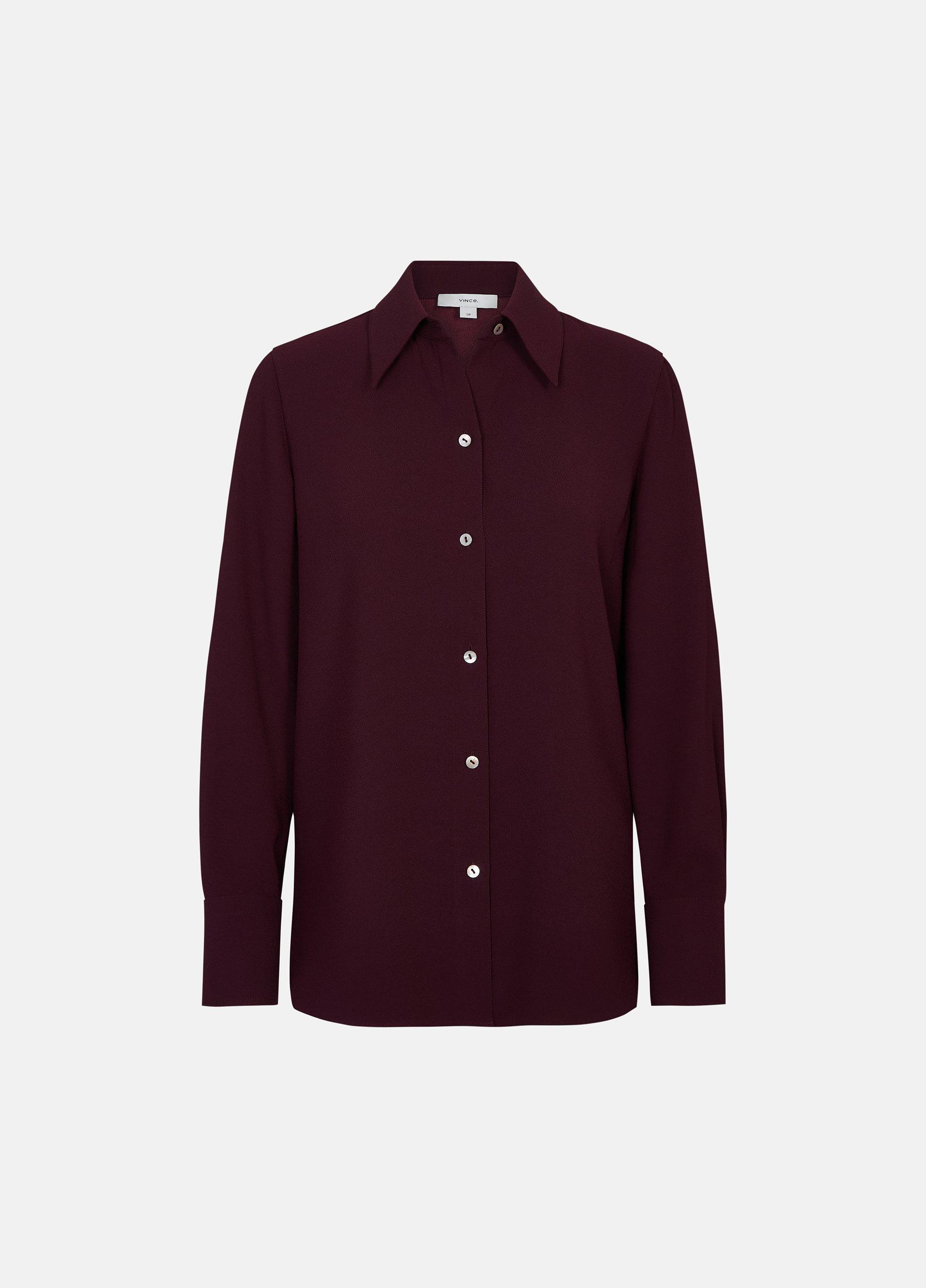 Crepe Easy Button-Front Shirt image number 0