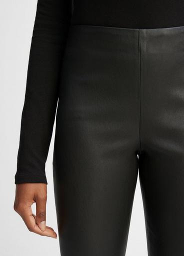 Stretch-Leather Cropped Legging image number 1