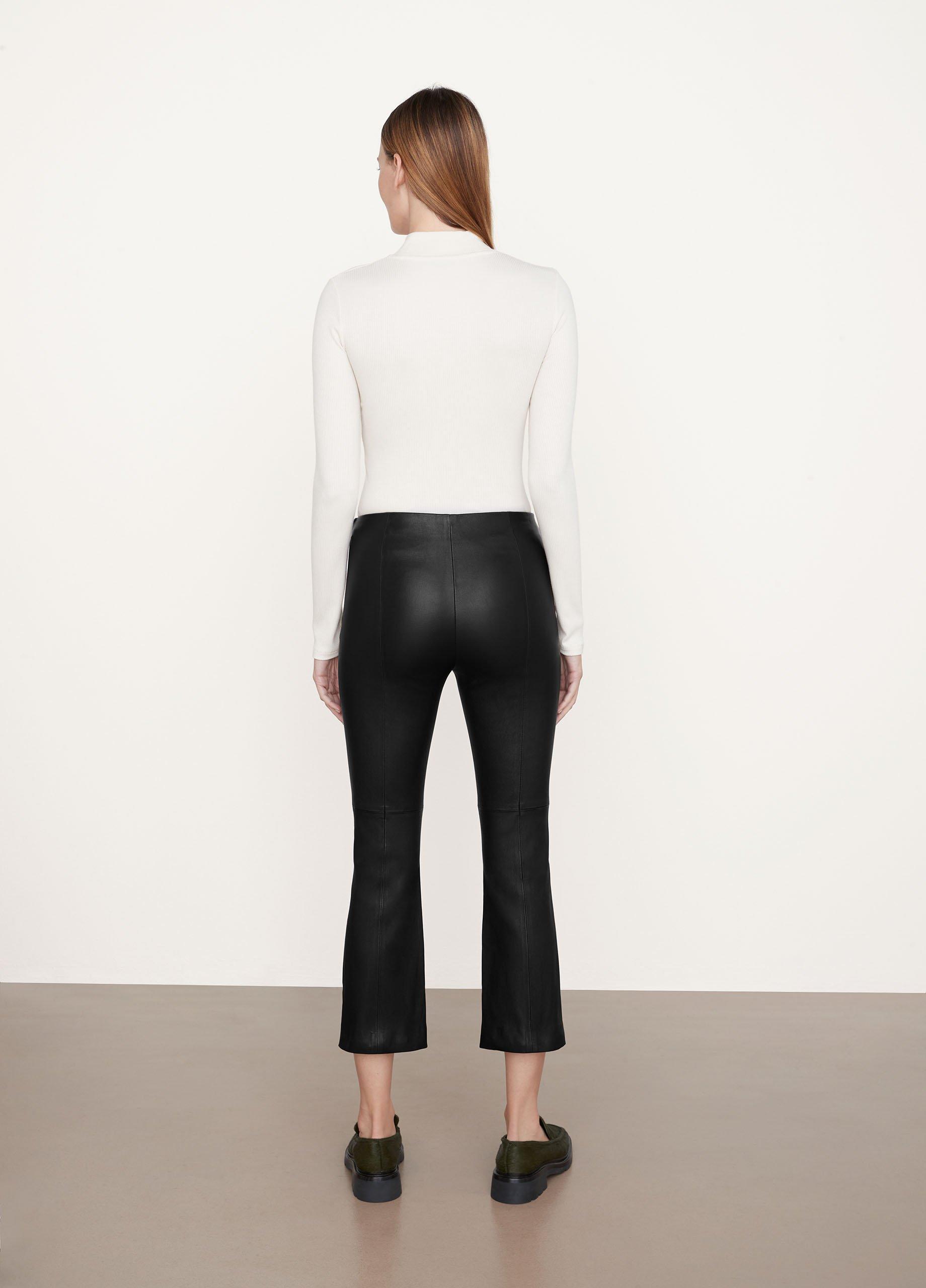 Stretch-Leather Cropped Legging image number 3