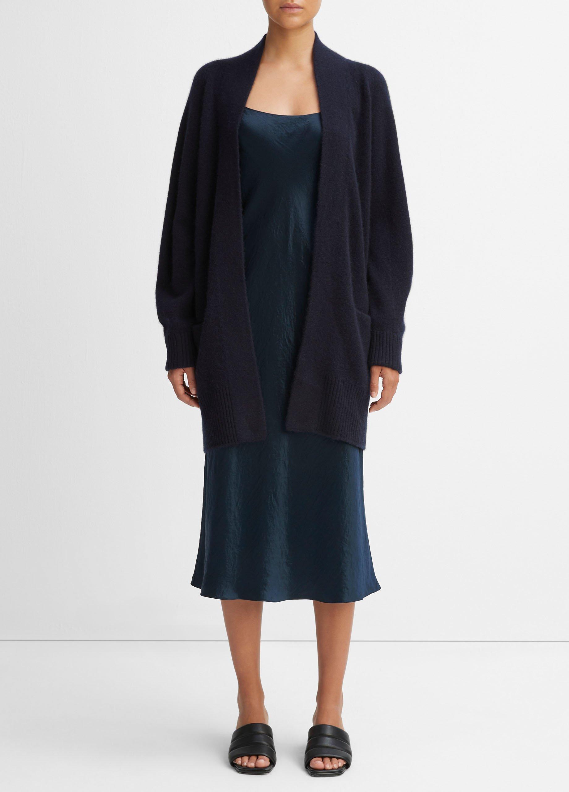 빈스 Vince Cashmere Open-Front Cardigan,COASTAL BLUE