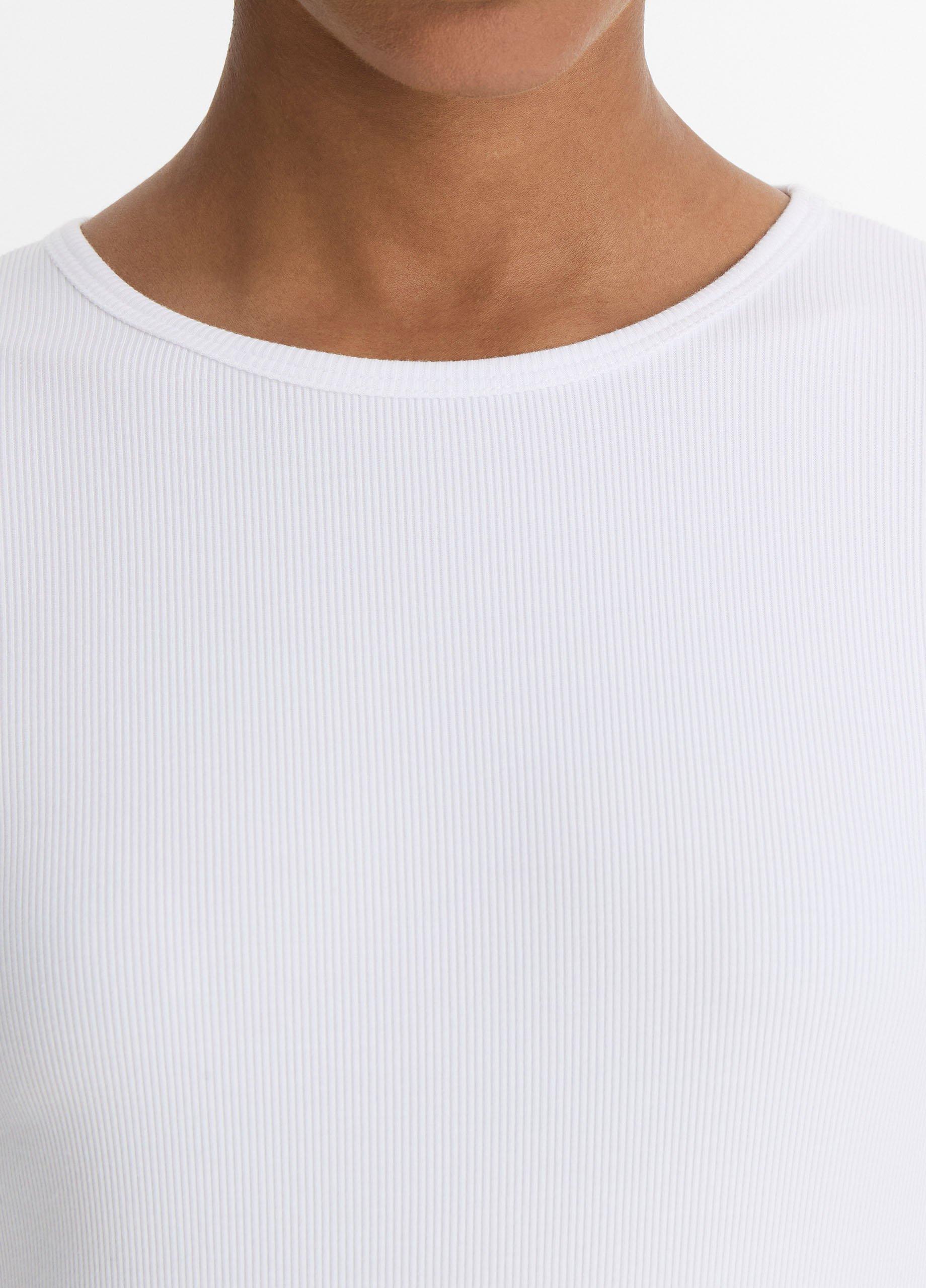 Elbow-Sleeve Crew Neck T-Shirt image number 1