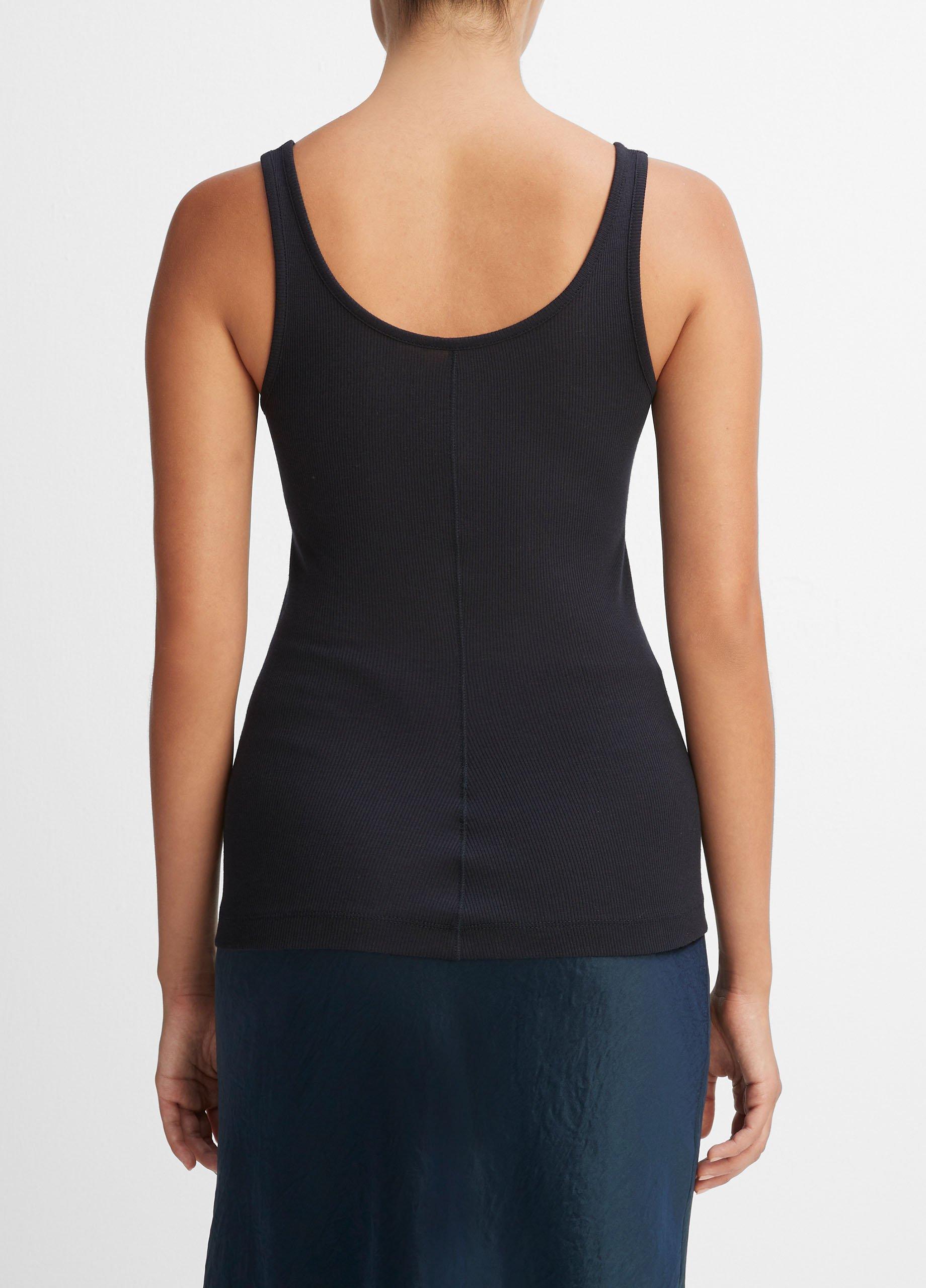 Ladies Ribbed Scoop Neck Tank Top