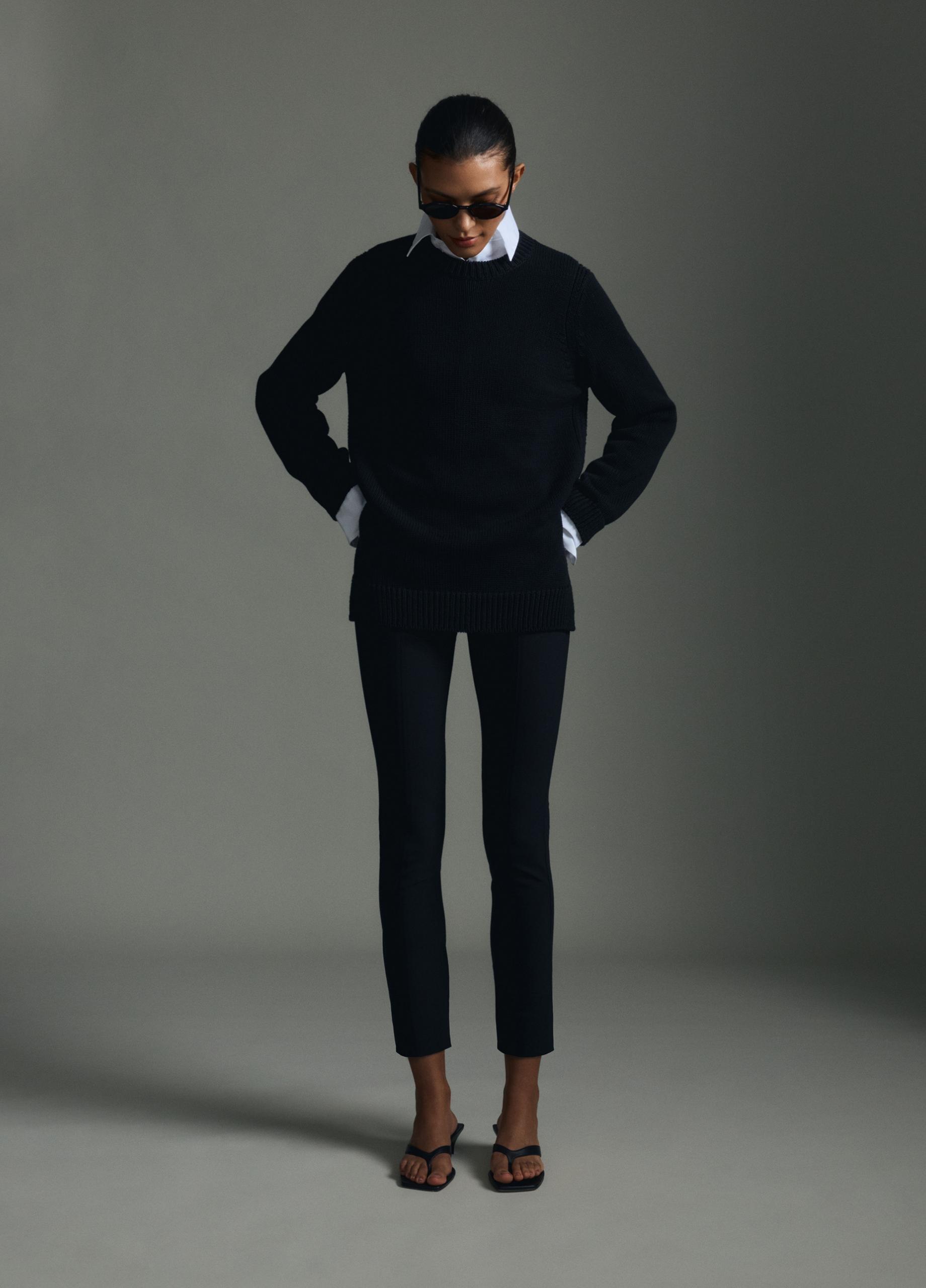 Bobbi High-Rise Stitch-Seam Ponte Legging image number 4