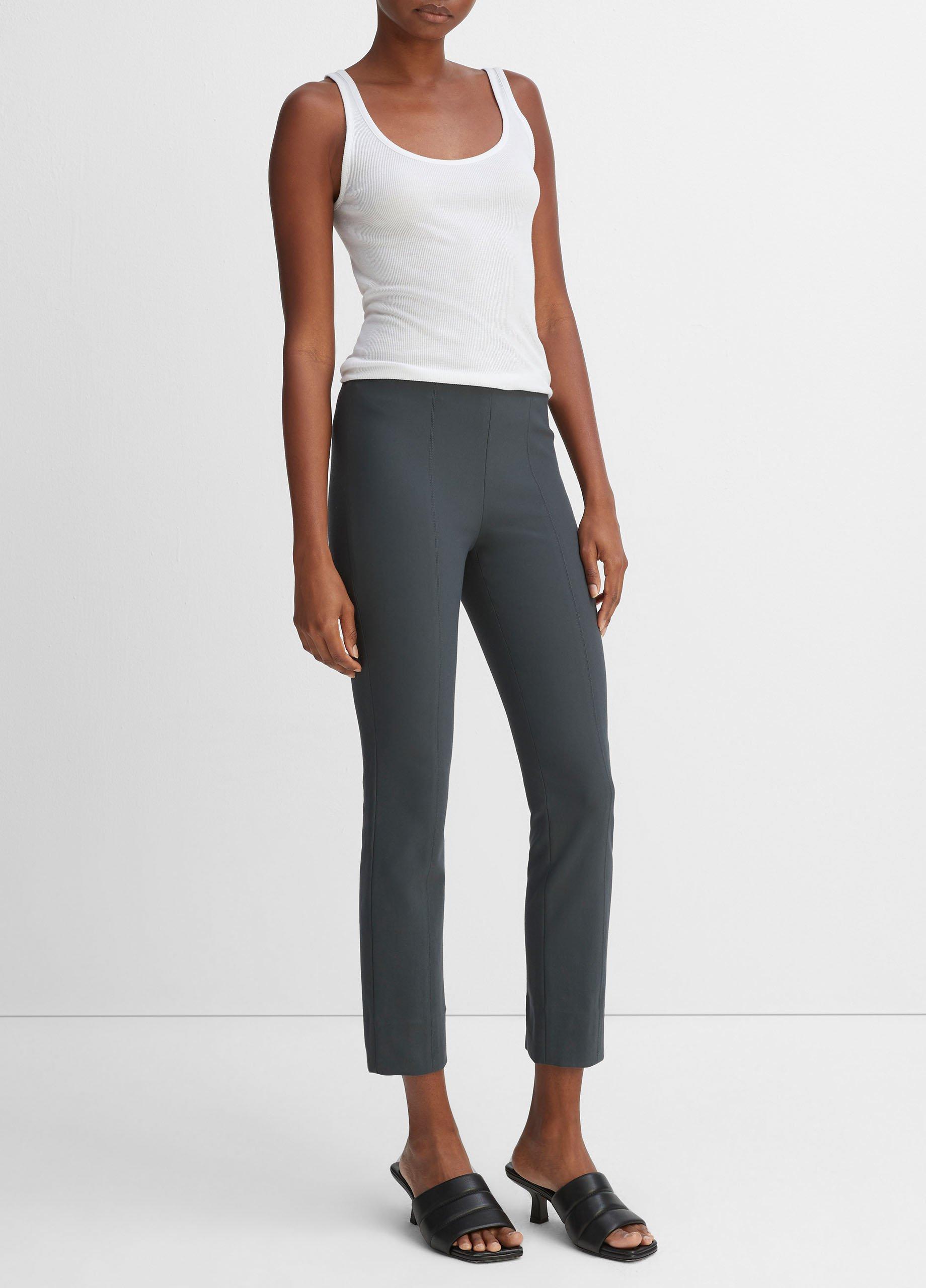 Vince Stitch-front Seam Leggings In Coastal Blue