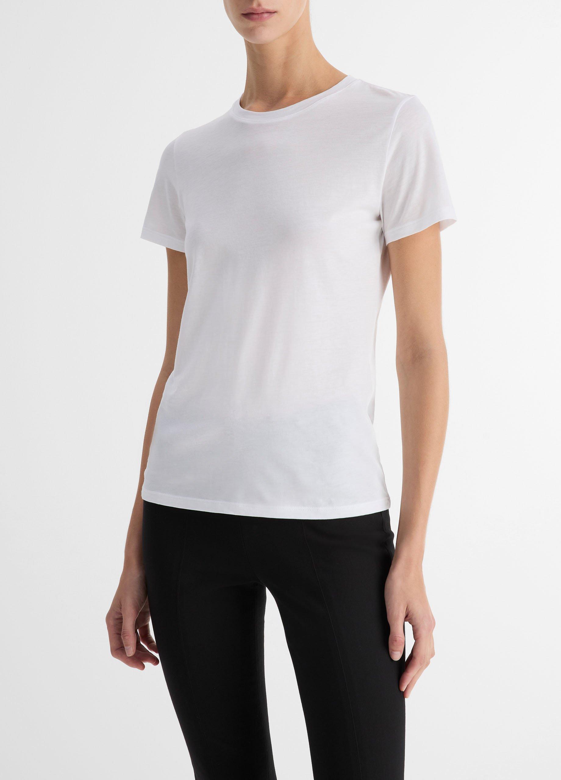 Plain Crew neck T-shirt, White