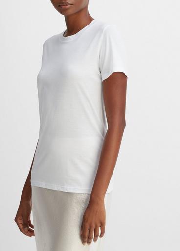 Essential Pima Cotton Crew Neck T-Shirt in Short Sleeve
