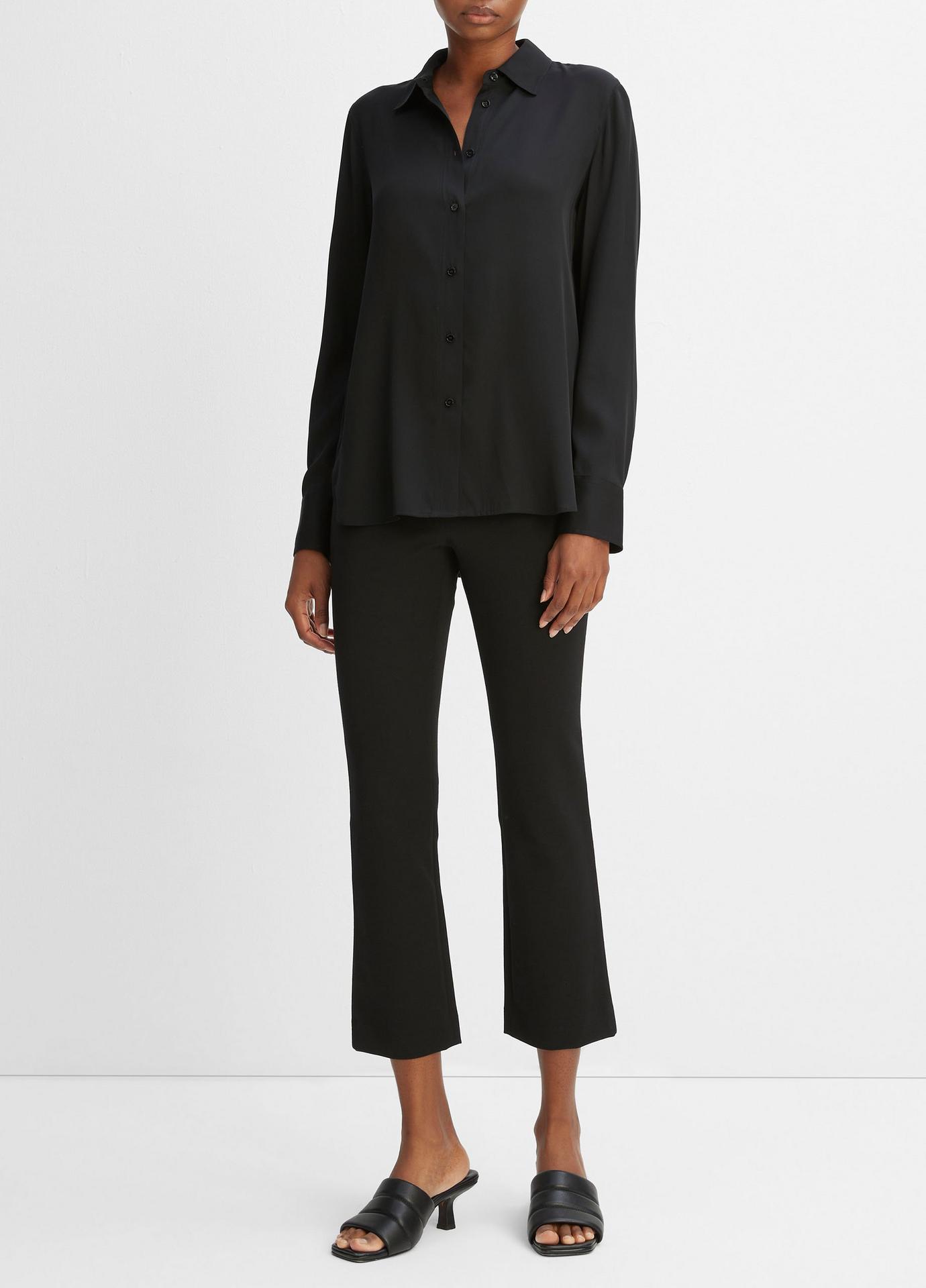 Vince Slim Fitted Stretch-Silk Blouse