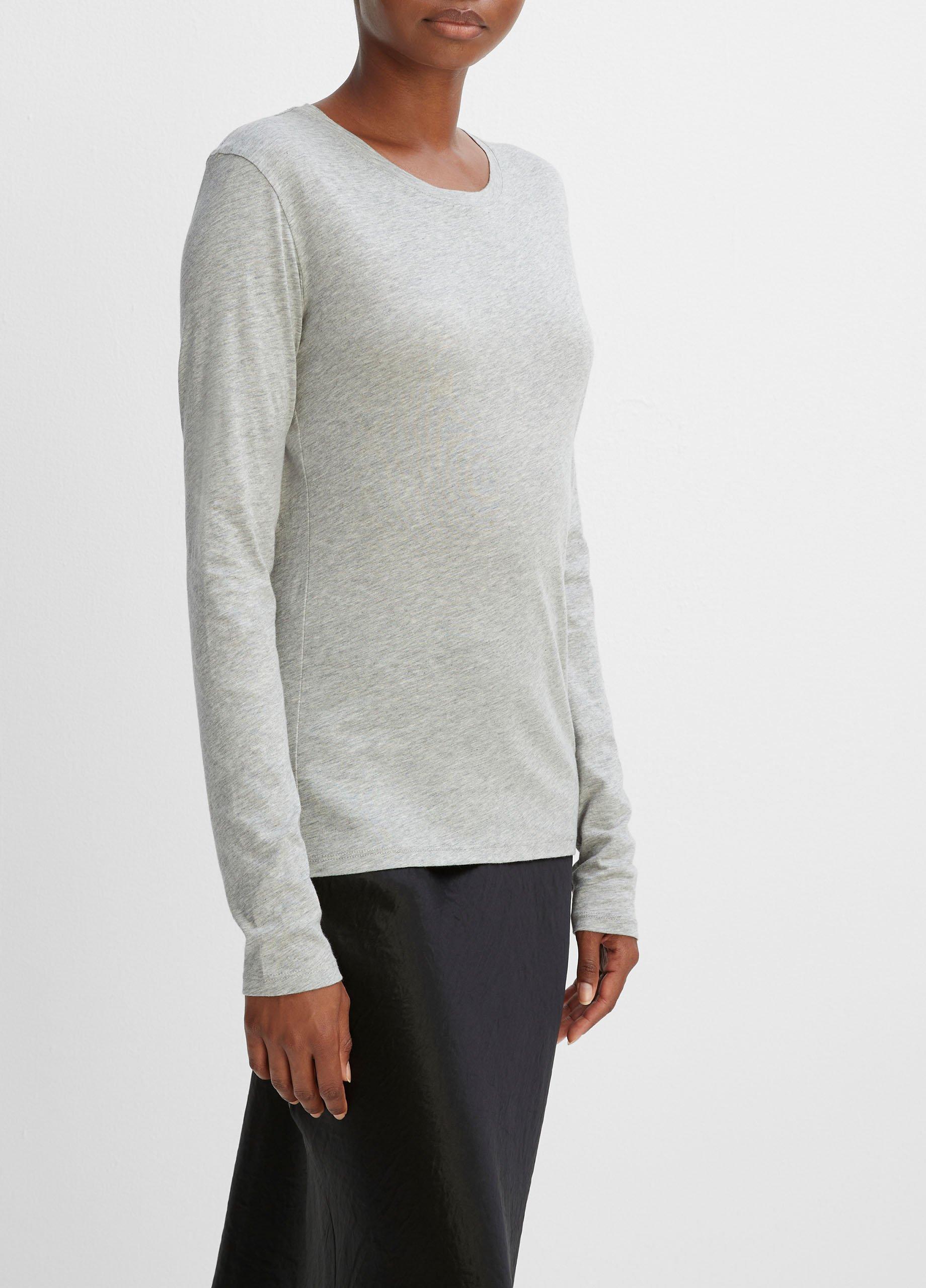 ★GLOWNY★ G CLASSIC VNECK LONG SLEEVE GRAY mens-grey-long-sleeve-
