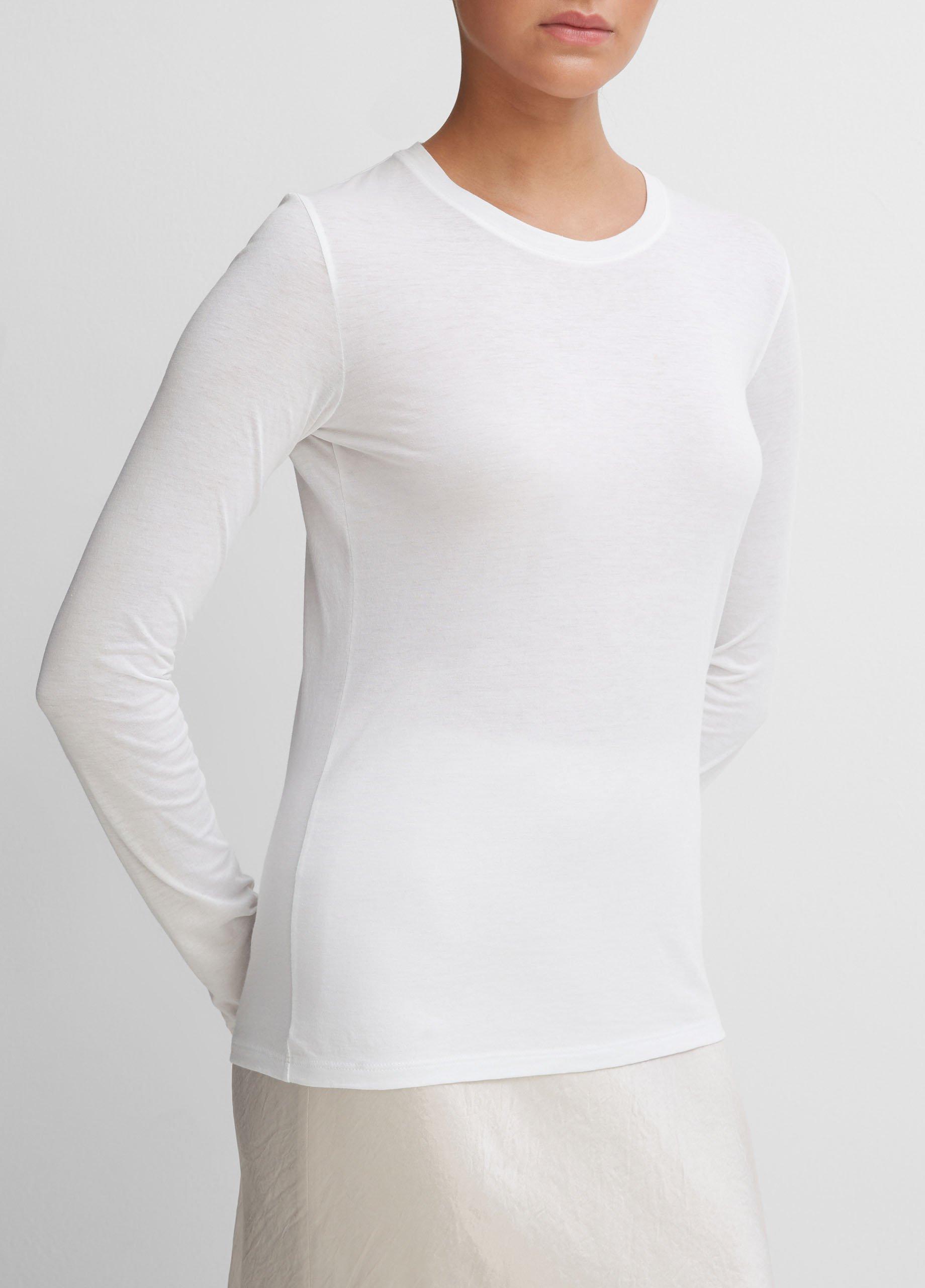 Essentials Women's Standard 100% Cotton Relaxed-fit Long-Sleeve  Crewneck T-Shirt : : Clothing, Shoes & Accessories