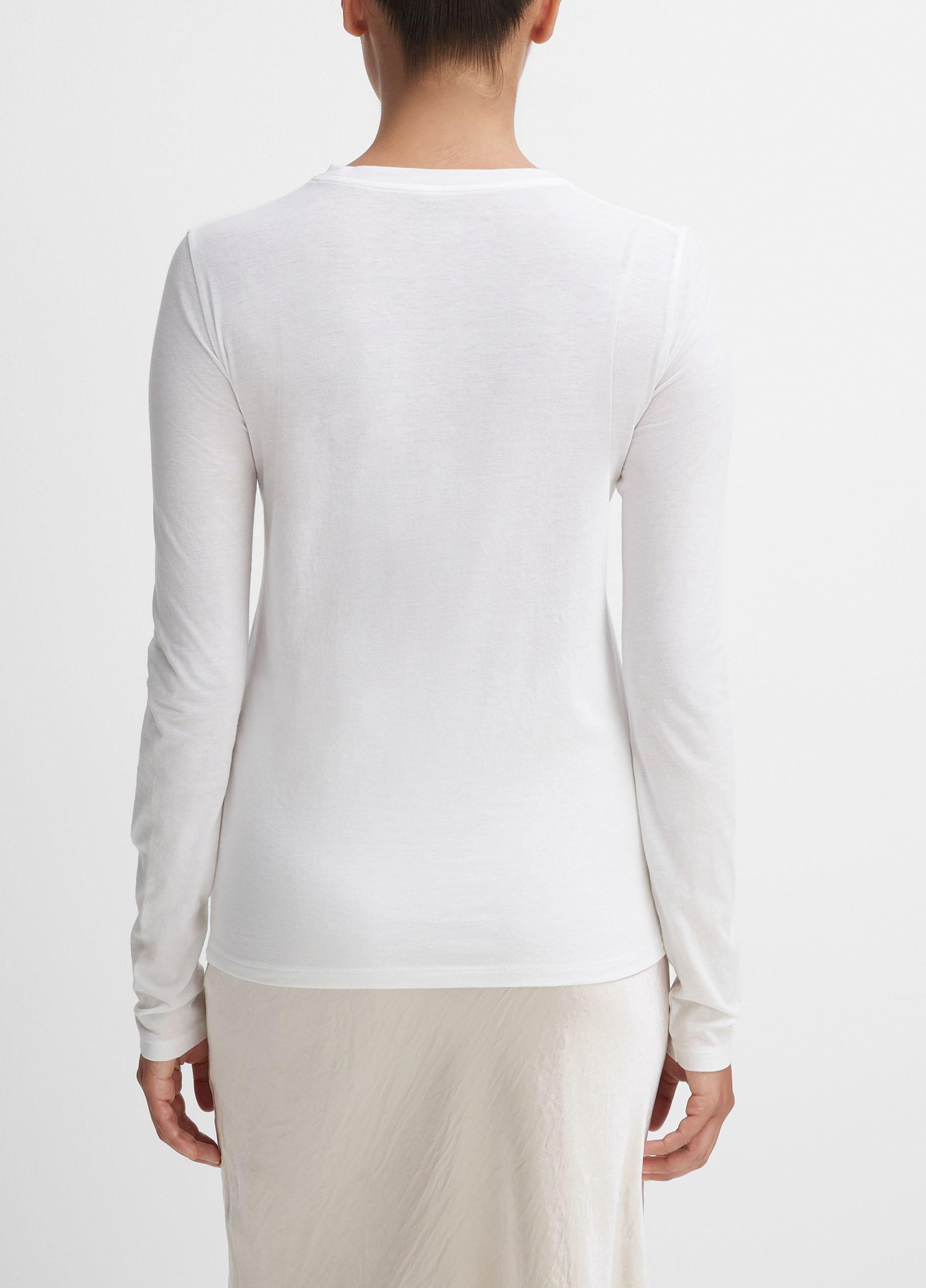 Ombré Long Sleeve Crew Neck T-Shirt in Vince Products Women