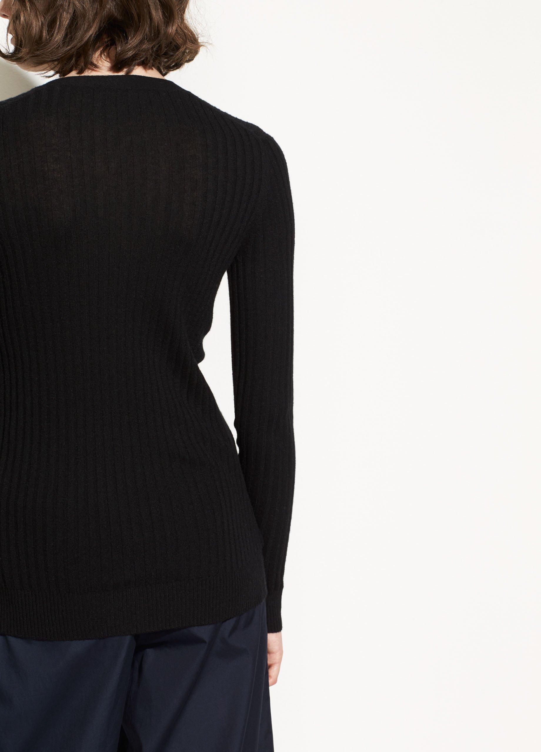 Rib Skinny Cashmere Cardigan image number 3
