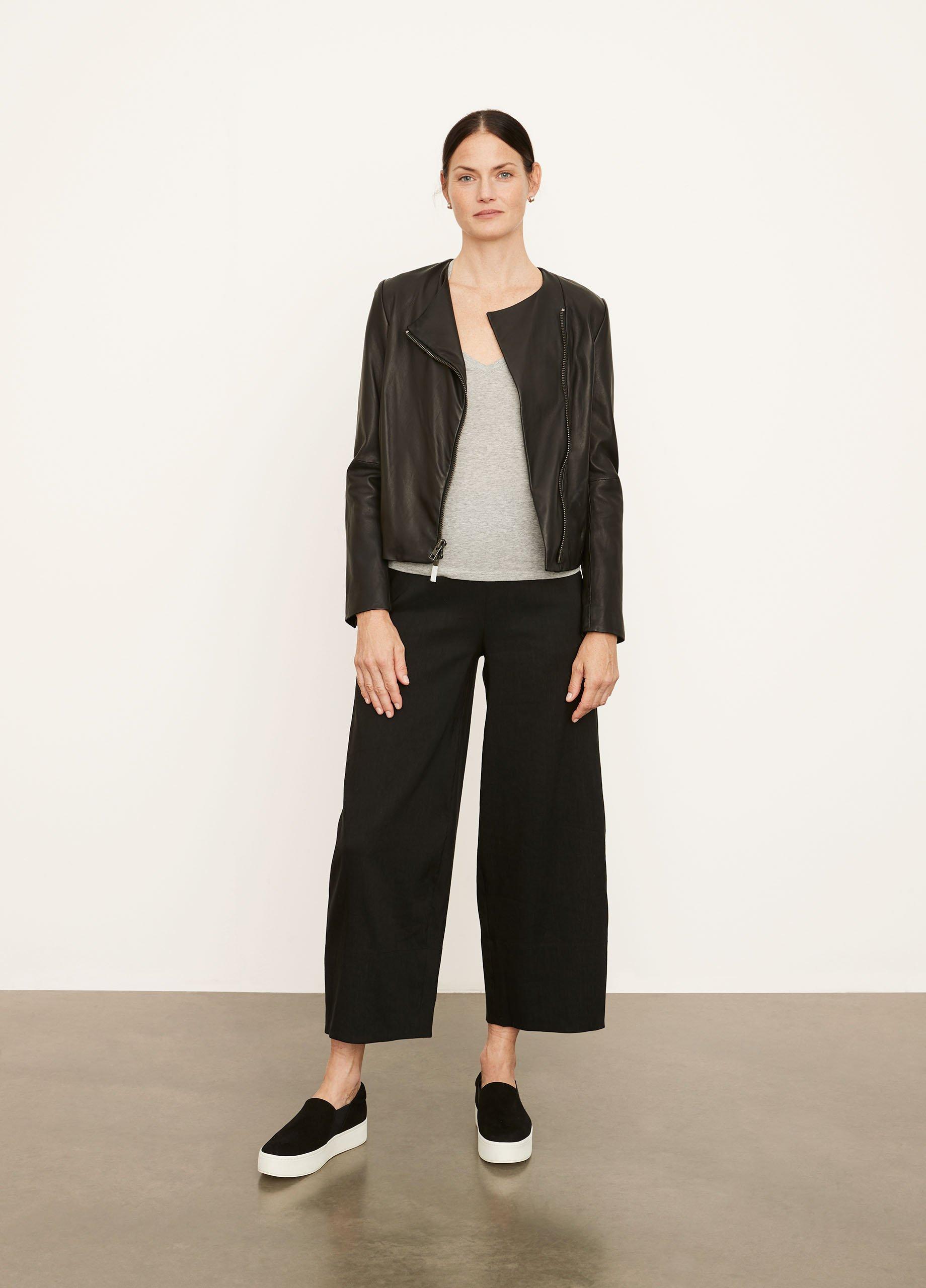 Cross Front Leather Jacket image number 0