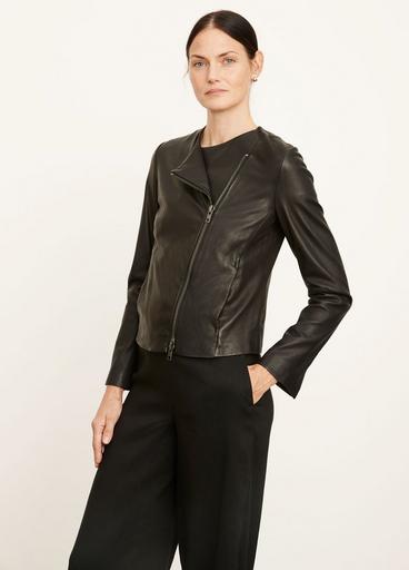 Cross Front Leather Jacket image number 2