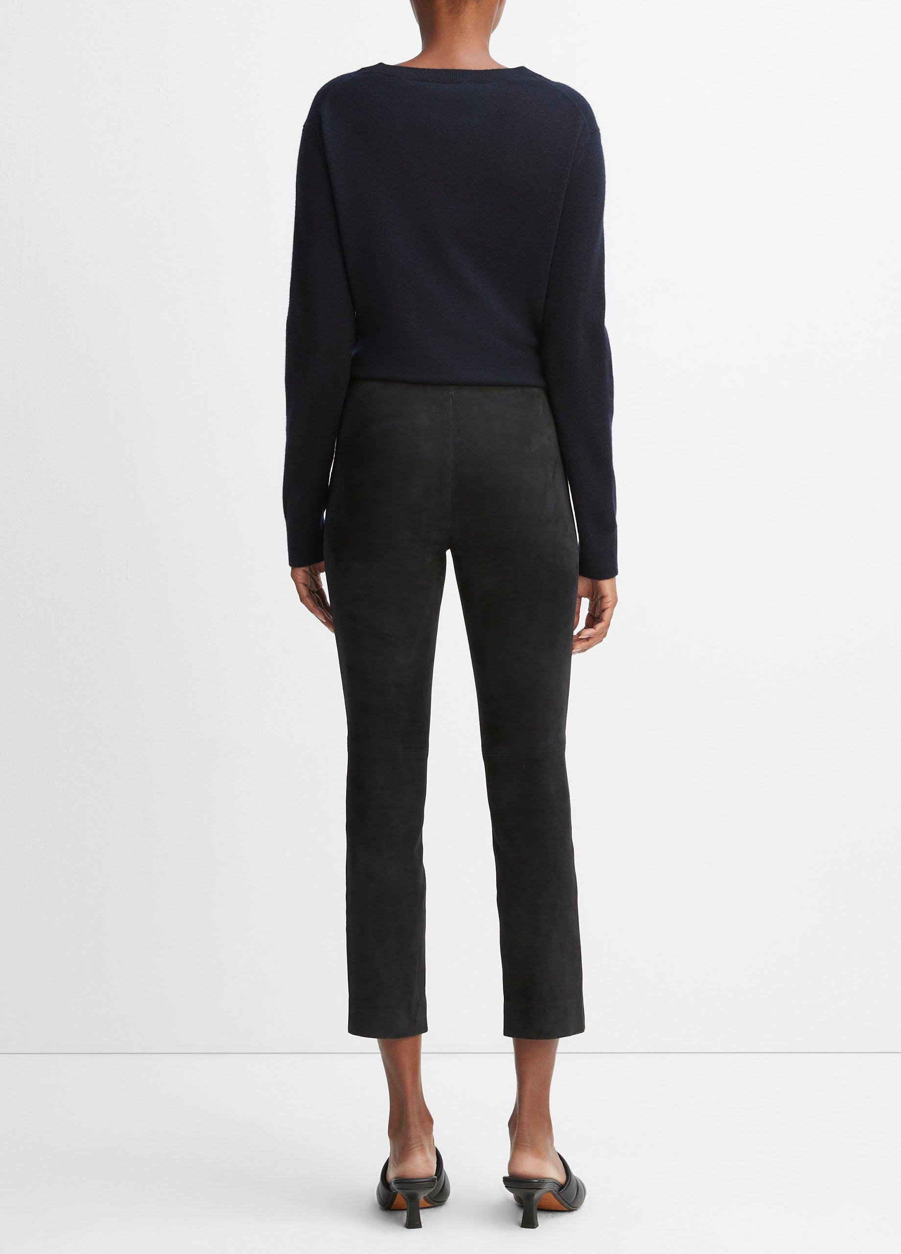 Zara store gray suede split hem pants