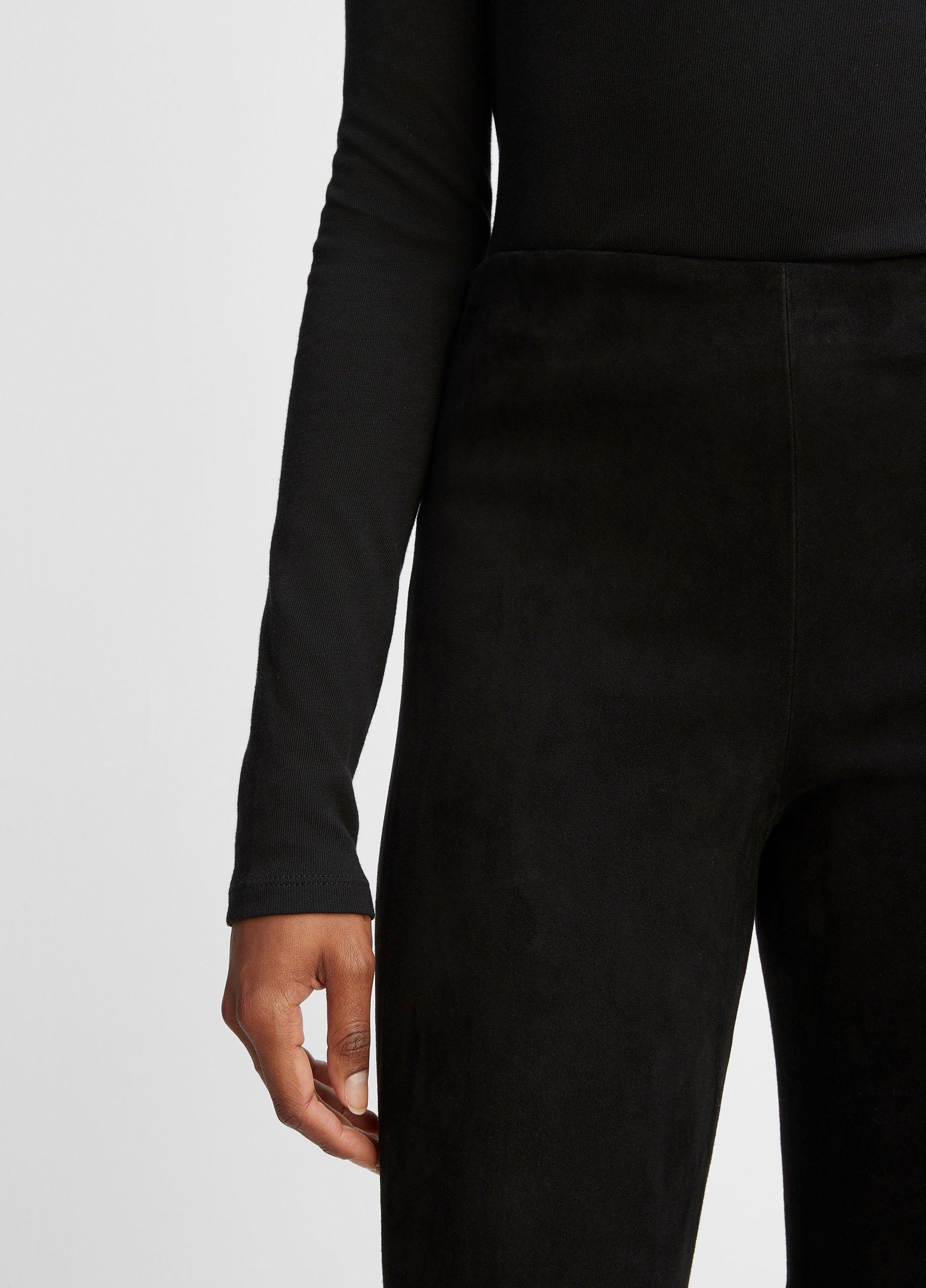 Stretch-Suede Cropped Flare Legging image number 1