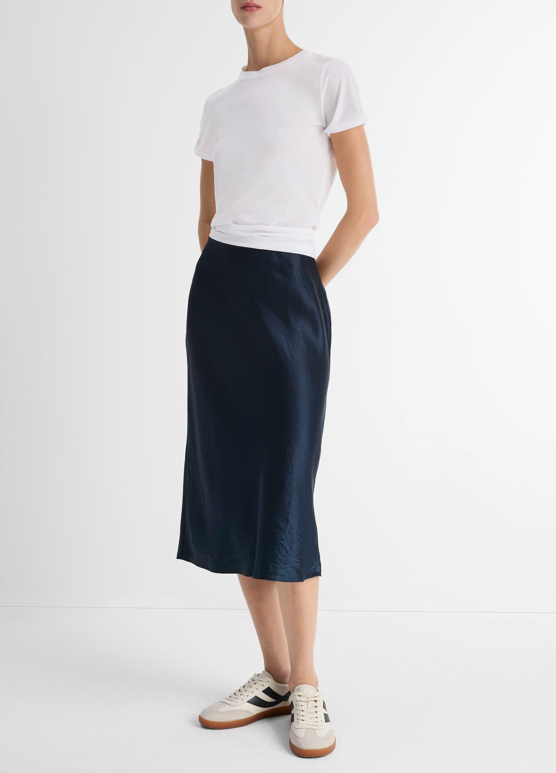 Vince slip shop skirt coastal blue