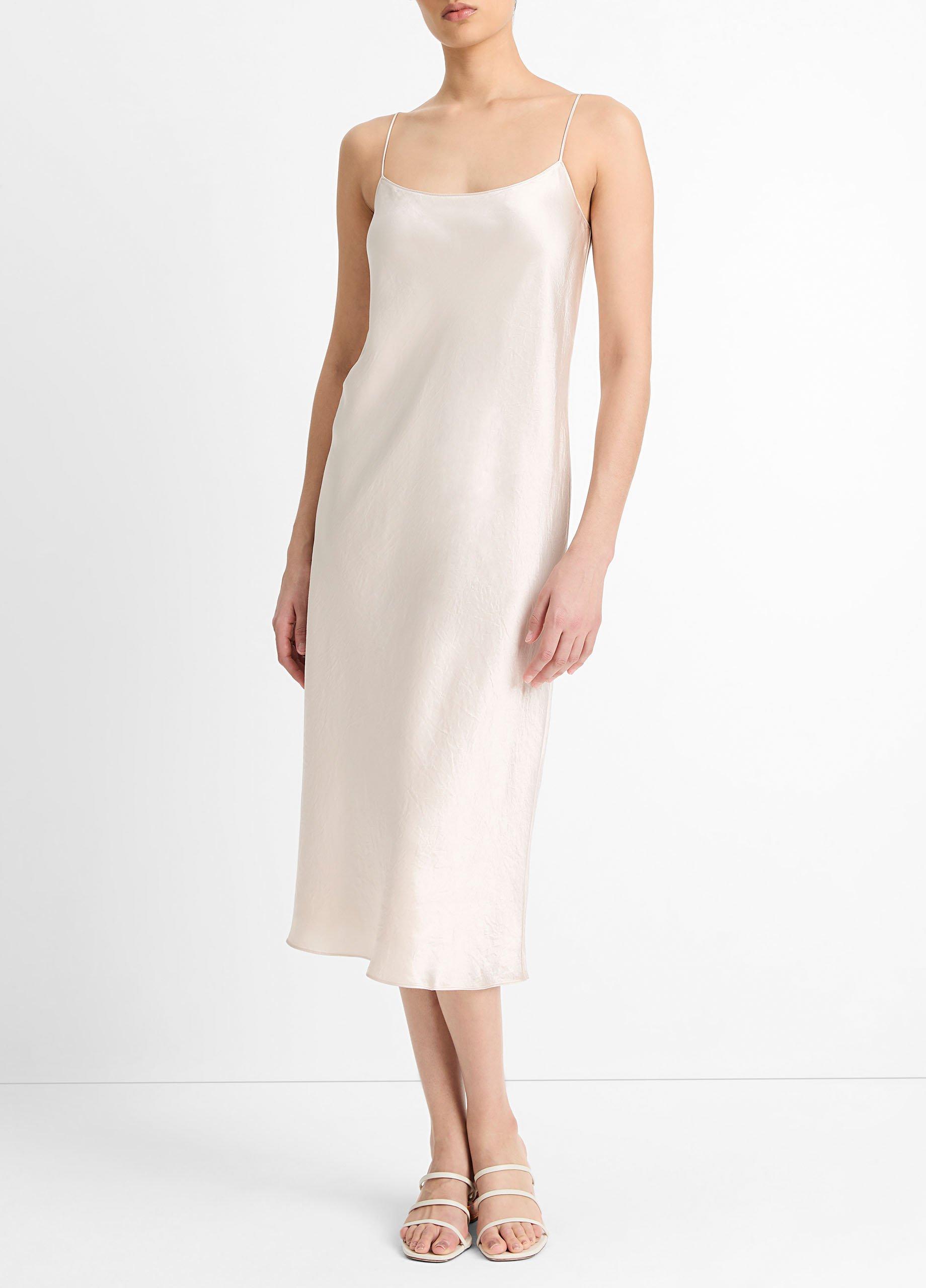 빈스 Vince Satin Slip Dress,CHAMPAGNE