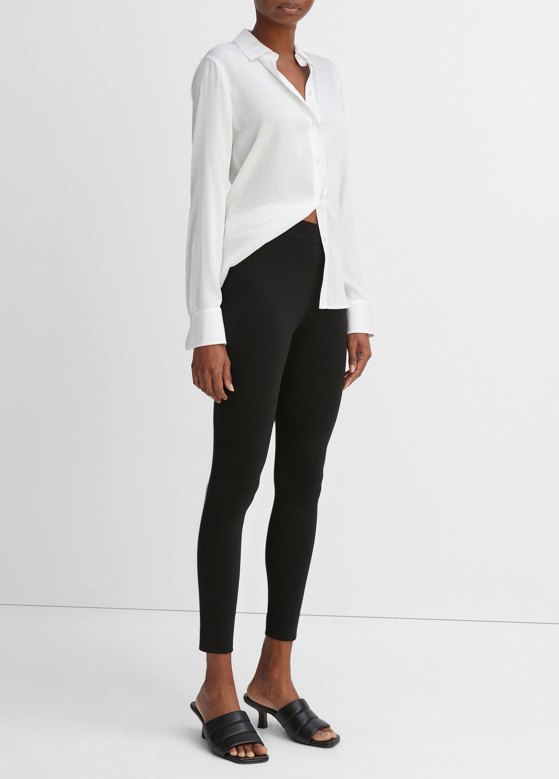 Vince Stitch-front Seam Leggings In Black