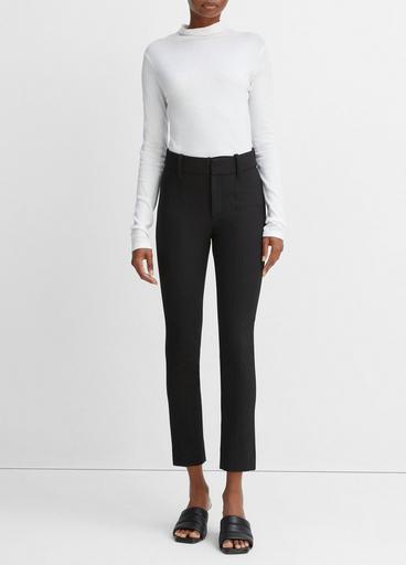 mid rise cigarette pants for women Mid-Rise Cotton Twill Boy-Fit Ankle These trousers work brilliantly with both fitted and oversized tops Vince Women's High Waist Cigarette