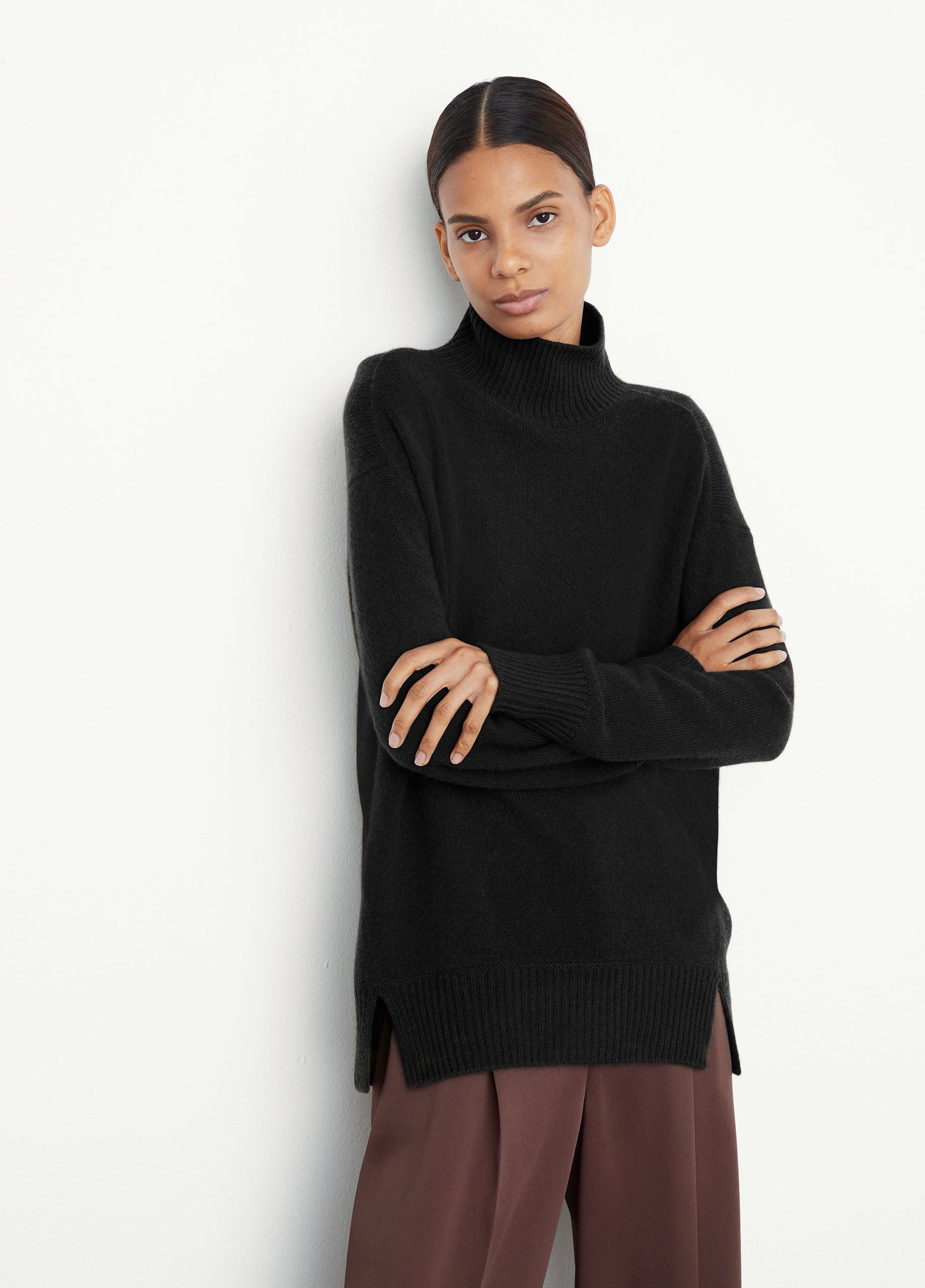 Split Turtleneck Cashmere Pullover - OBSOLETES DO NOT TOUCH