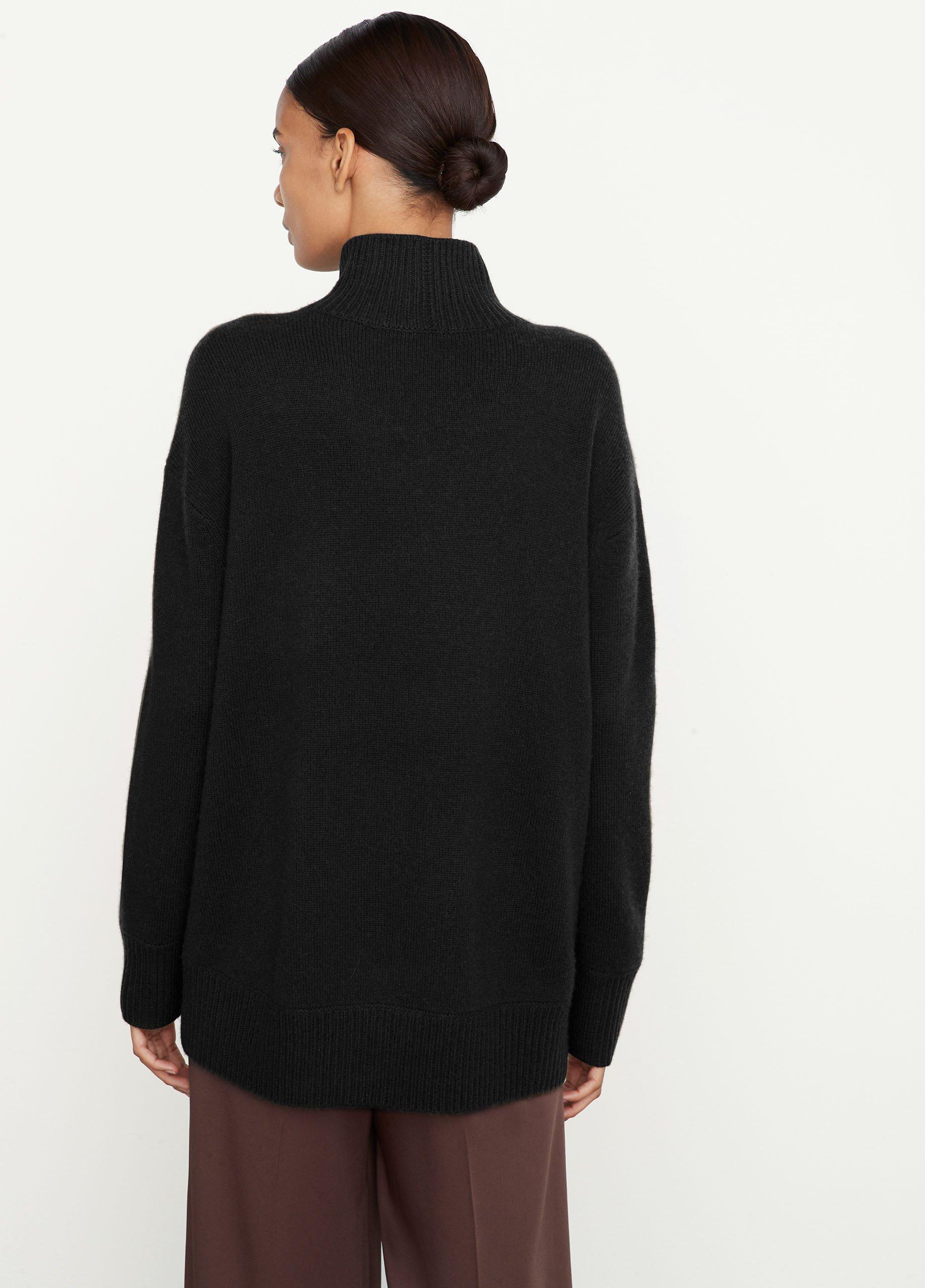 Black Sweater With Fur Full Zip – Vercini