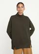 Cashmere Side-Slit Turtleneck Sweater image number 1