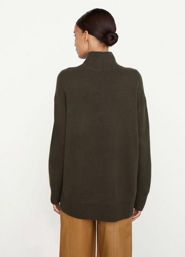 Cashmere Side Slit Turtleneck Sweater image number 3