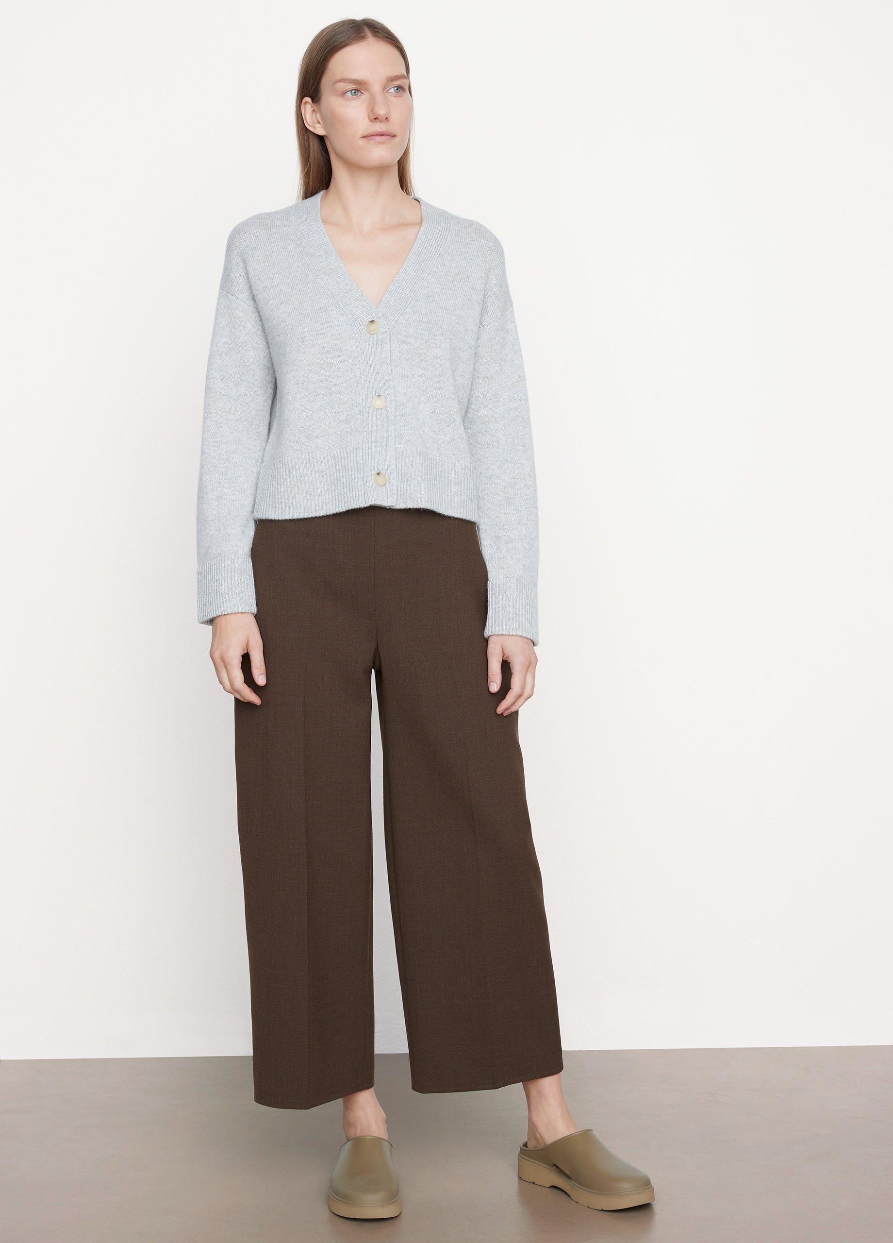 Wool and Cashmere Boxy Three-Button Cardigan image number 0