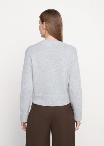 Wool and Cashmere Boxy Three-Button Cardigan image number 3